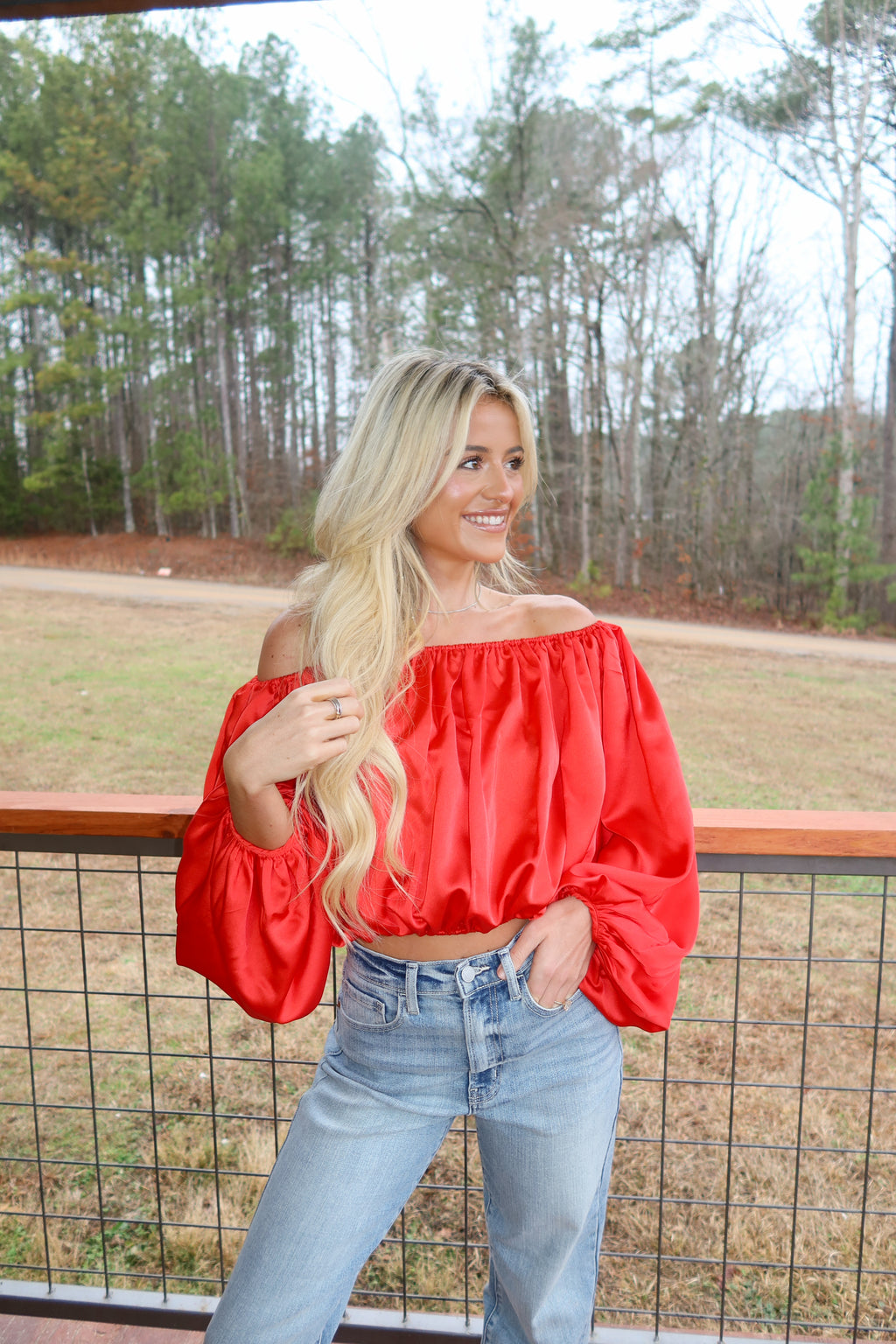 Sienna Blouse (orange-red)