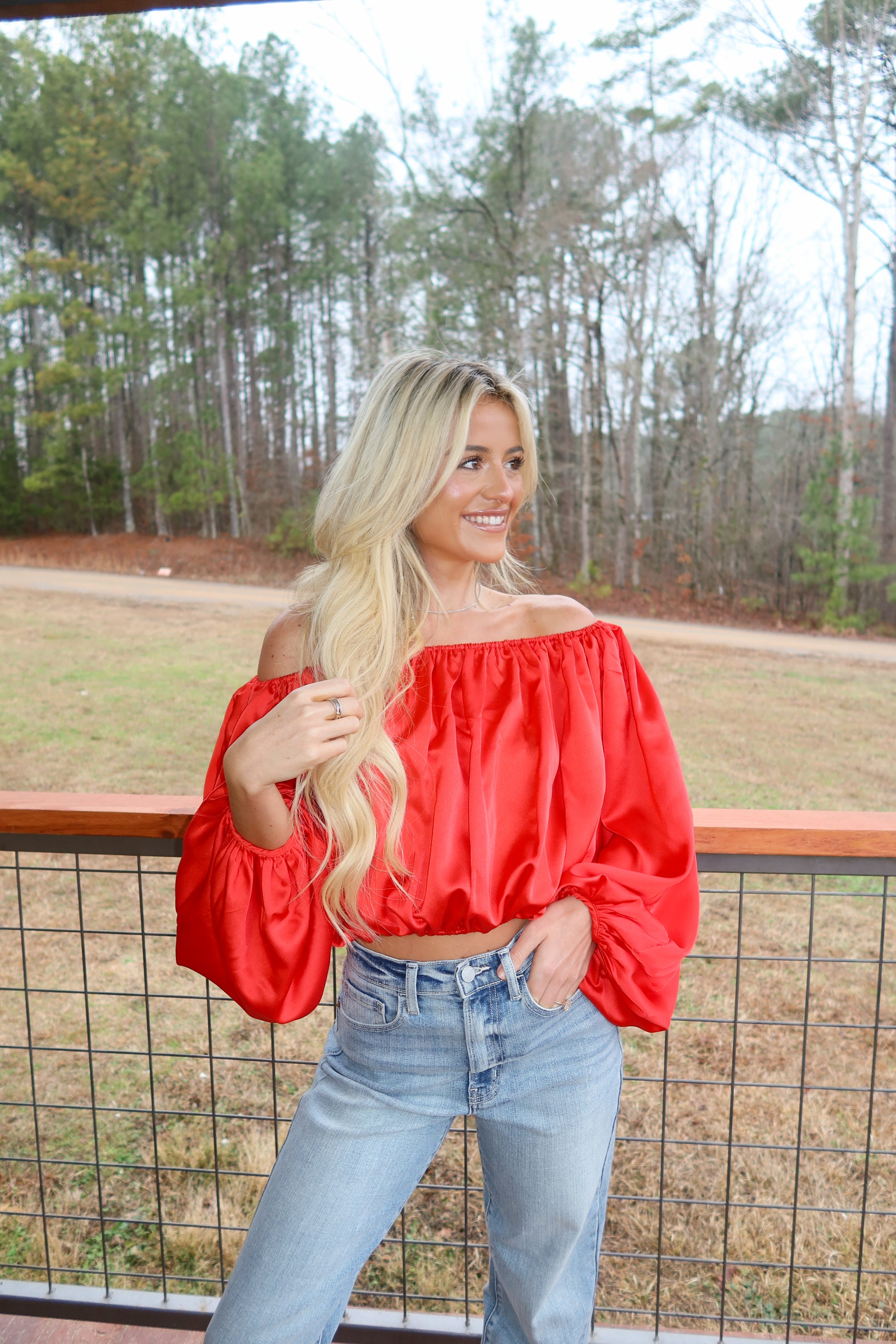 Sienna Blouse (orange-red)