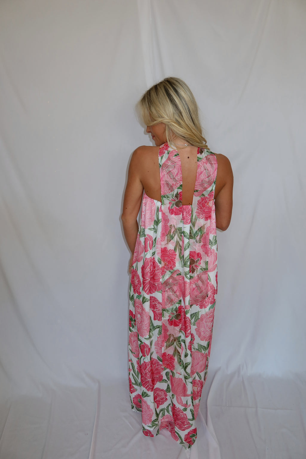 In Bloom Floral Maxi Scarf Dress