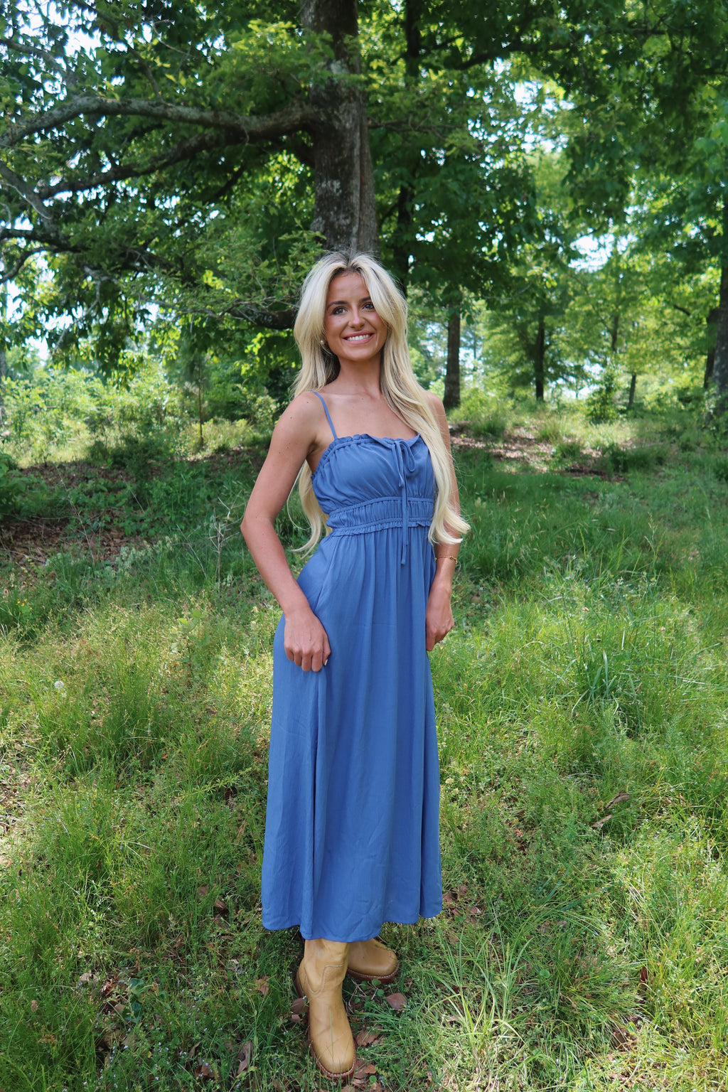 Angel Smocked Maxi Dress