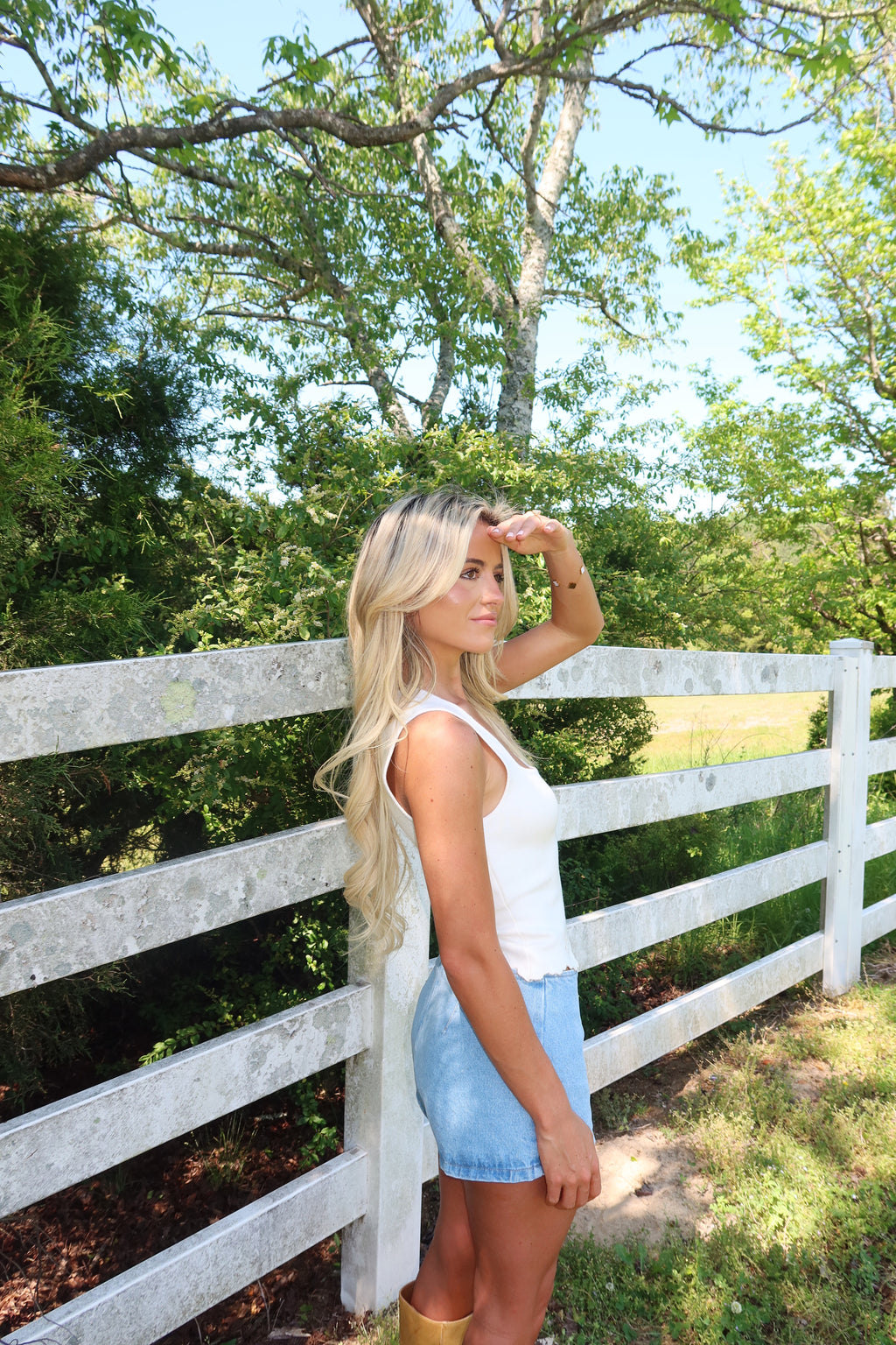 Square Neck Eyelet Sweater Top