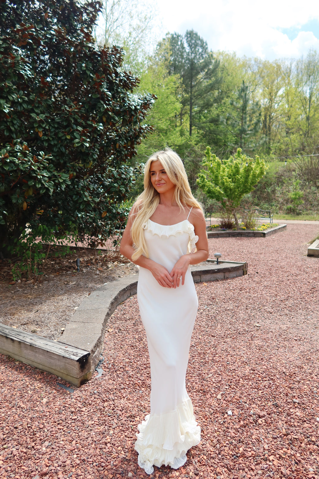 The Fleur Maxi Dress (ivory)