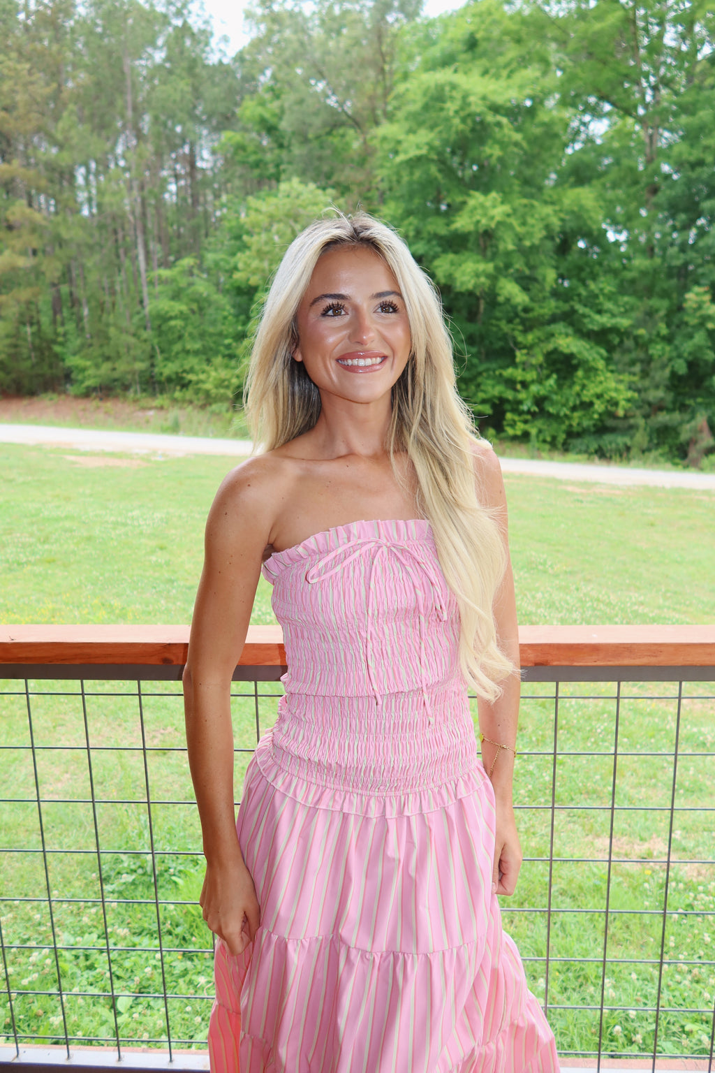 Bellport Striped Smocked Maxi Dress