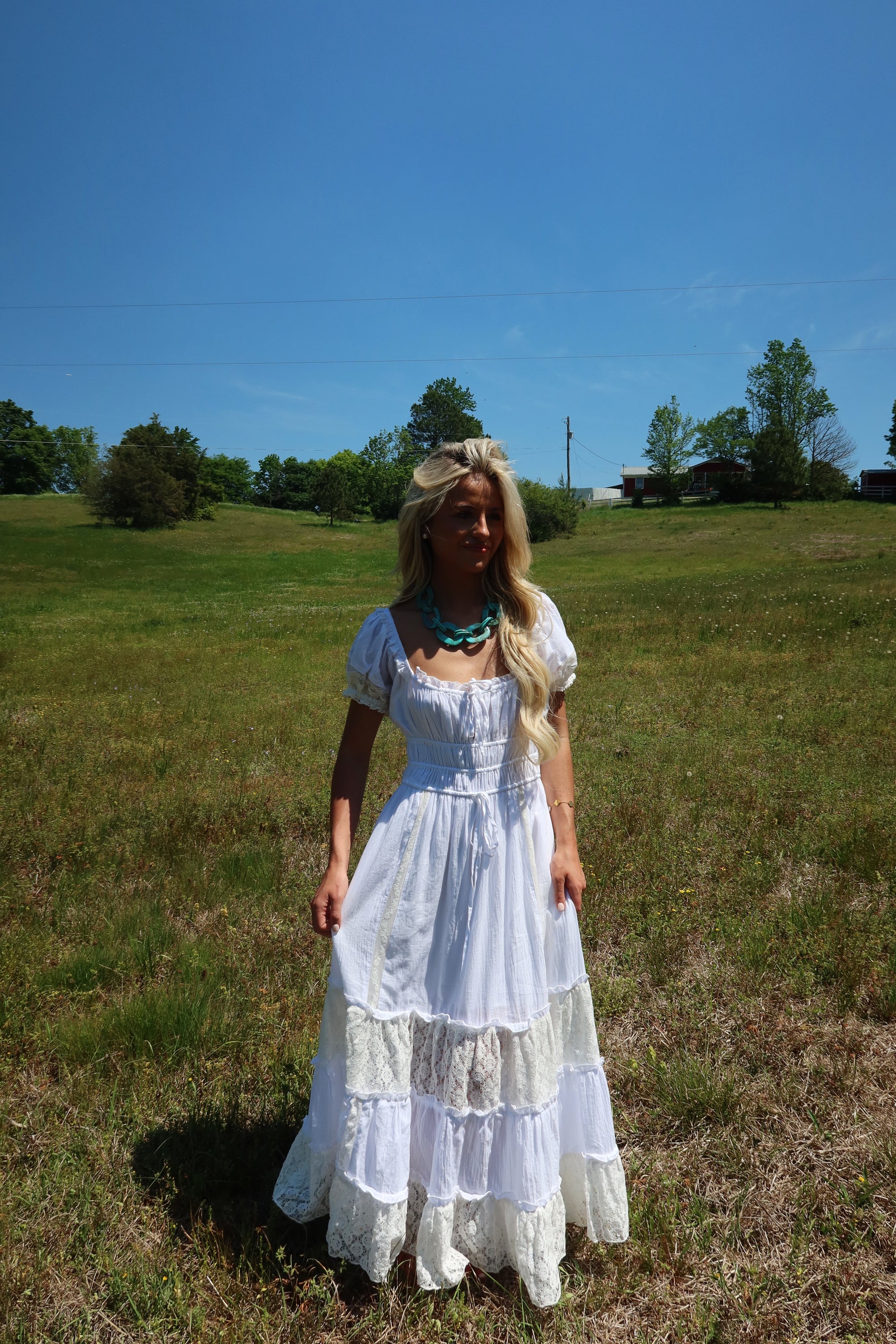 Southern Lace Tiered Maxi Dress