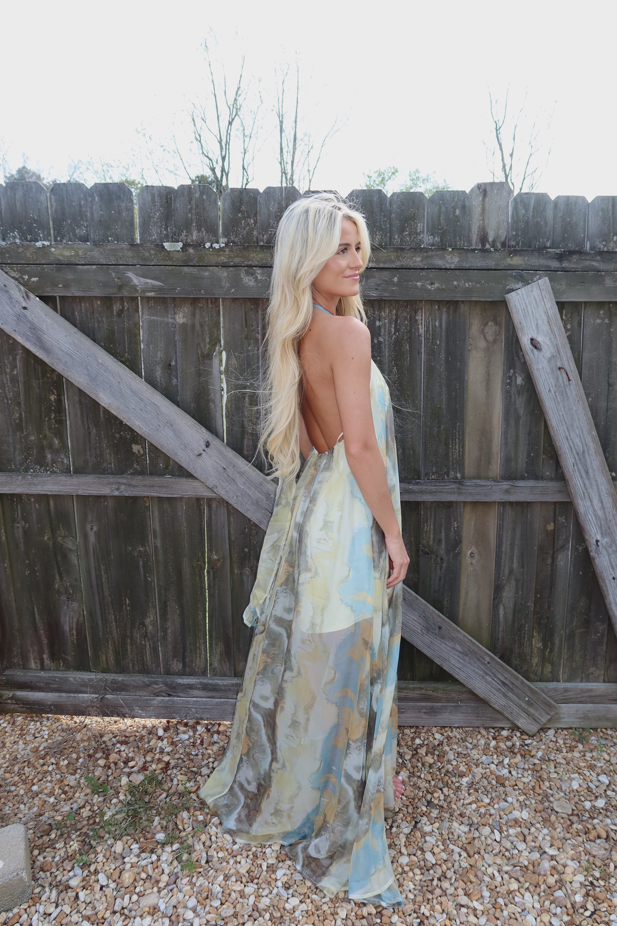 Daphne Gold Accent Gown