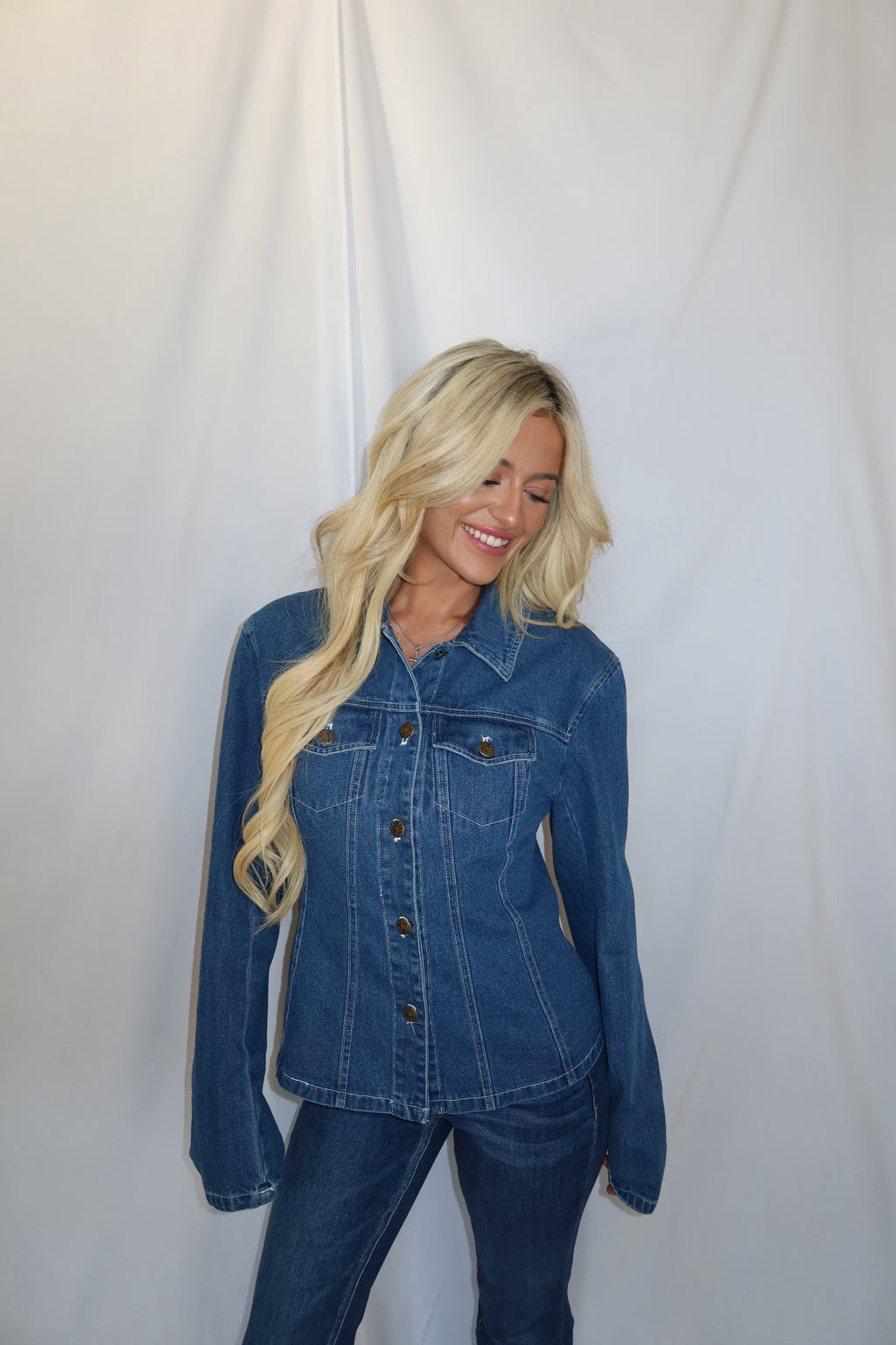 Mareli Fitted Denim Top