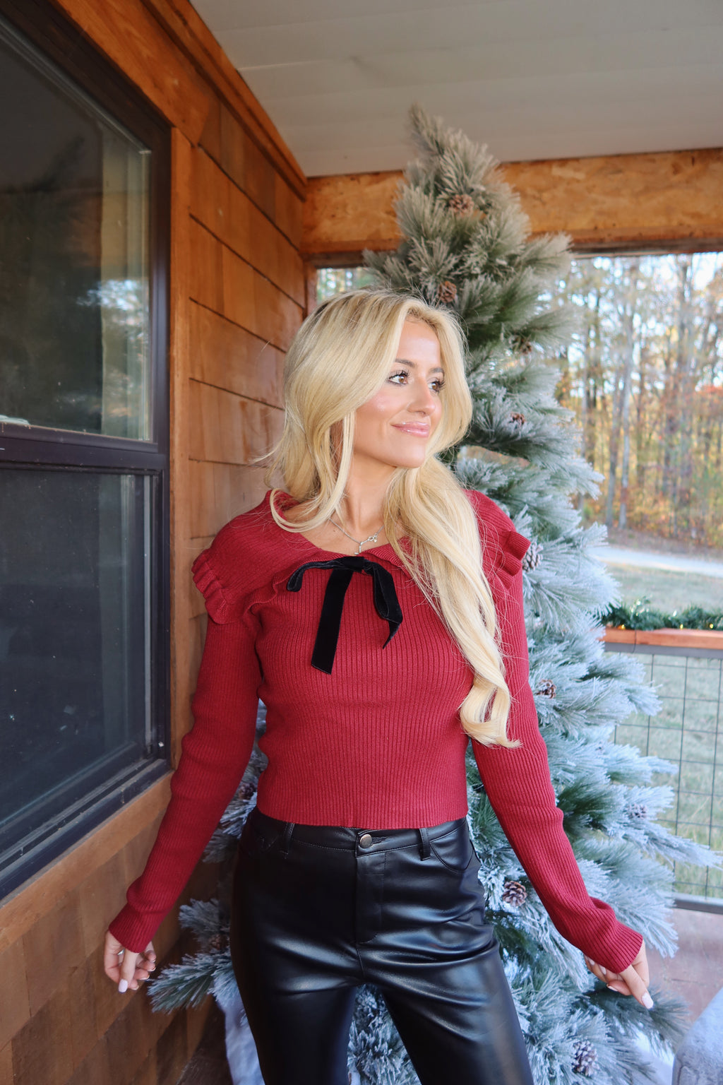 LAST ONE* The Scarlet Bow Knit