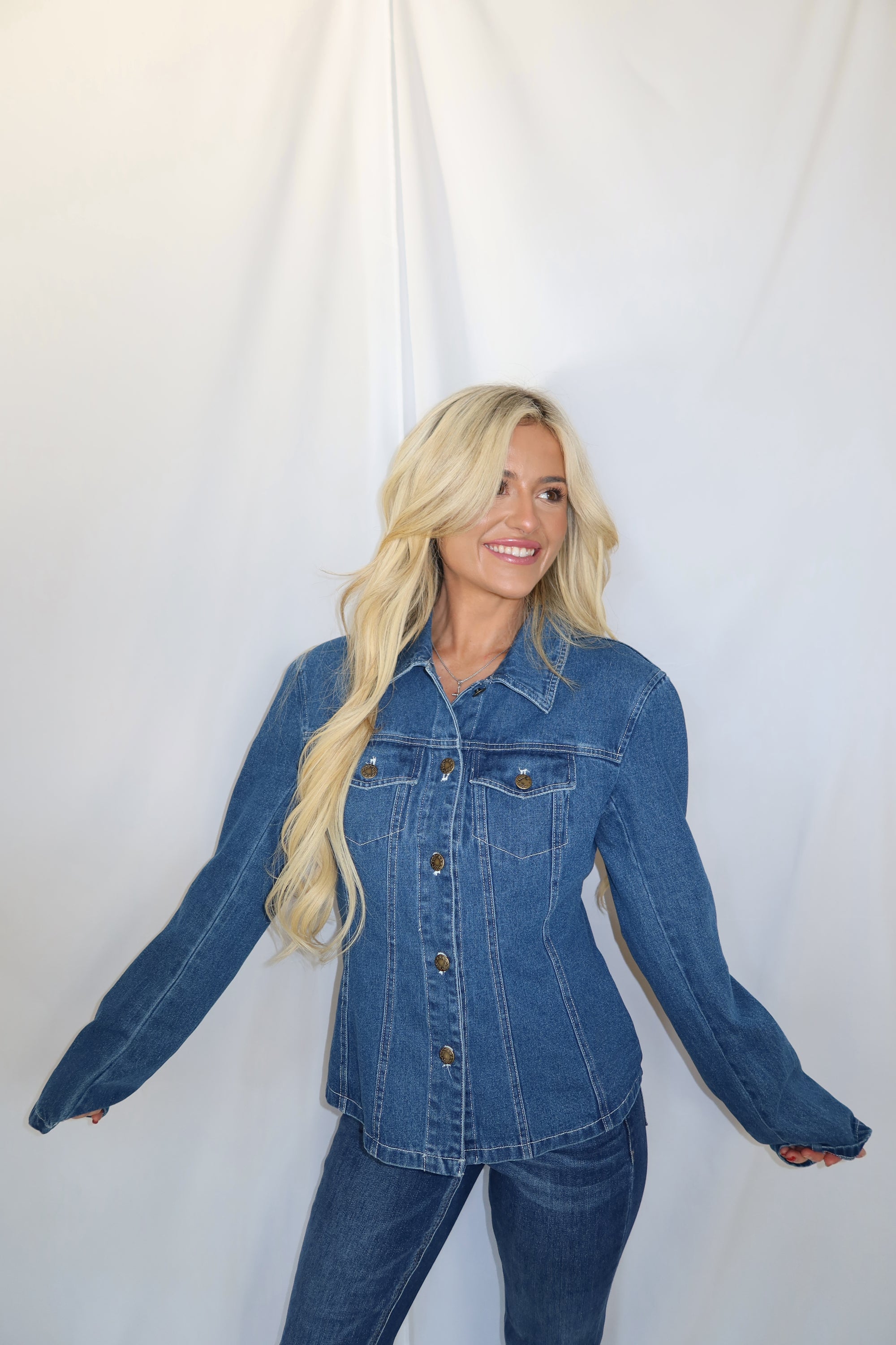 Mareli Fitted Denim Top