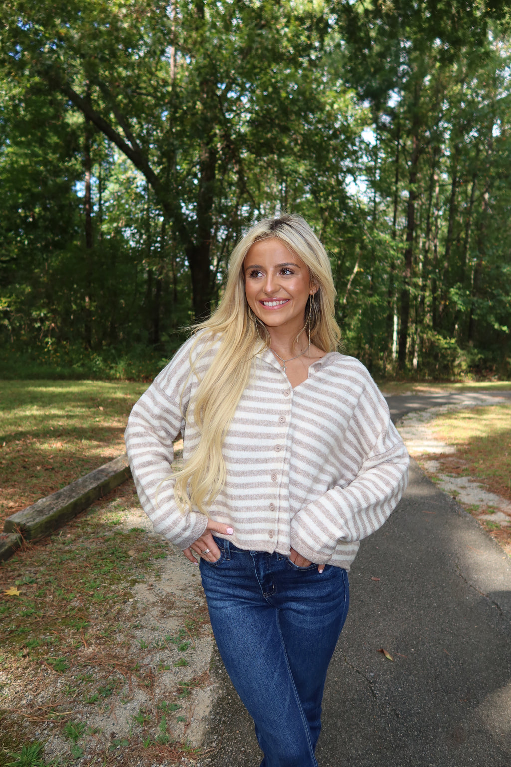 Cottage Stripe Cardigan
