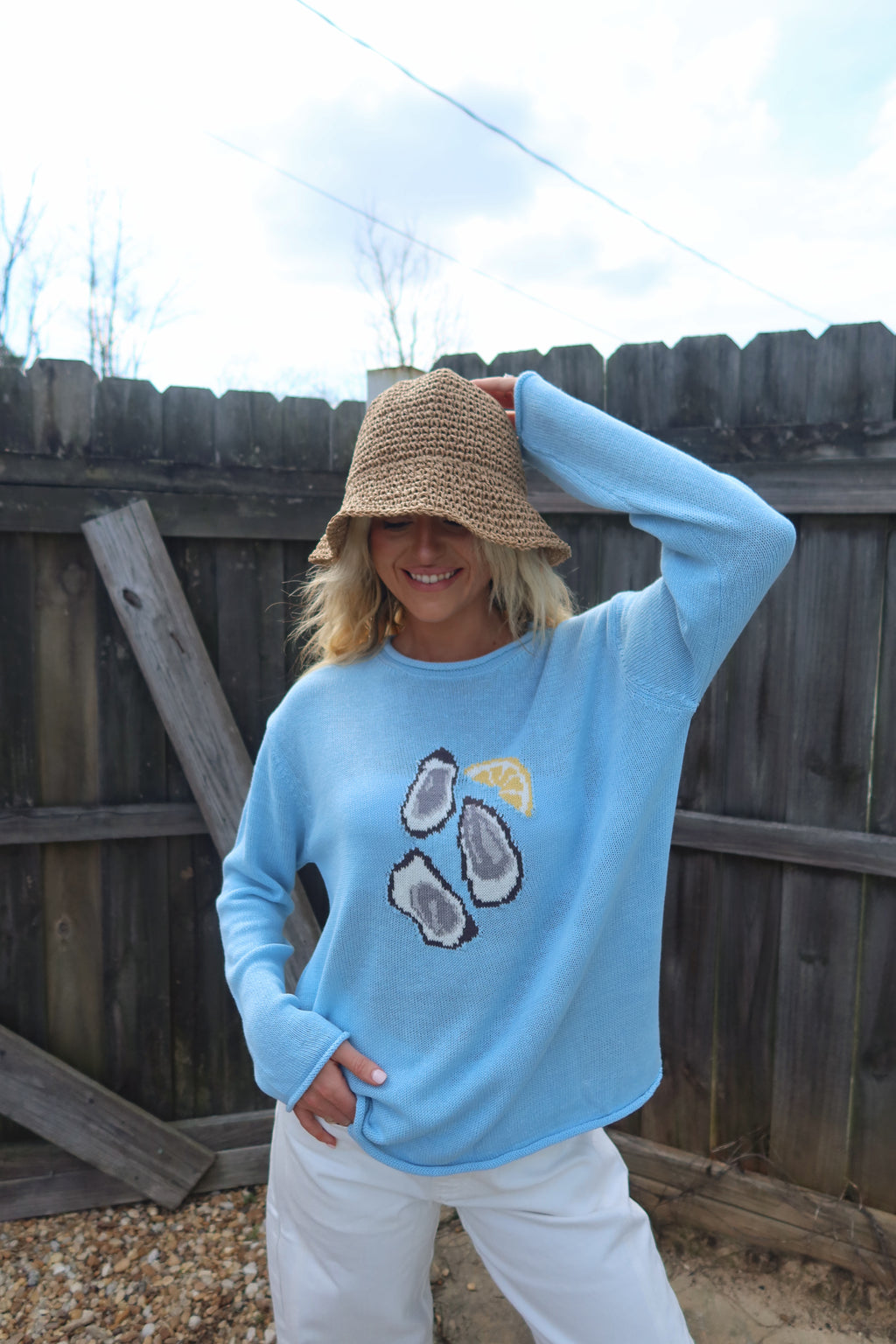 Beach Knit- Oyster Blue