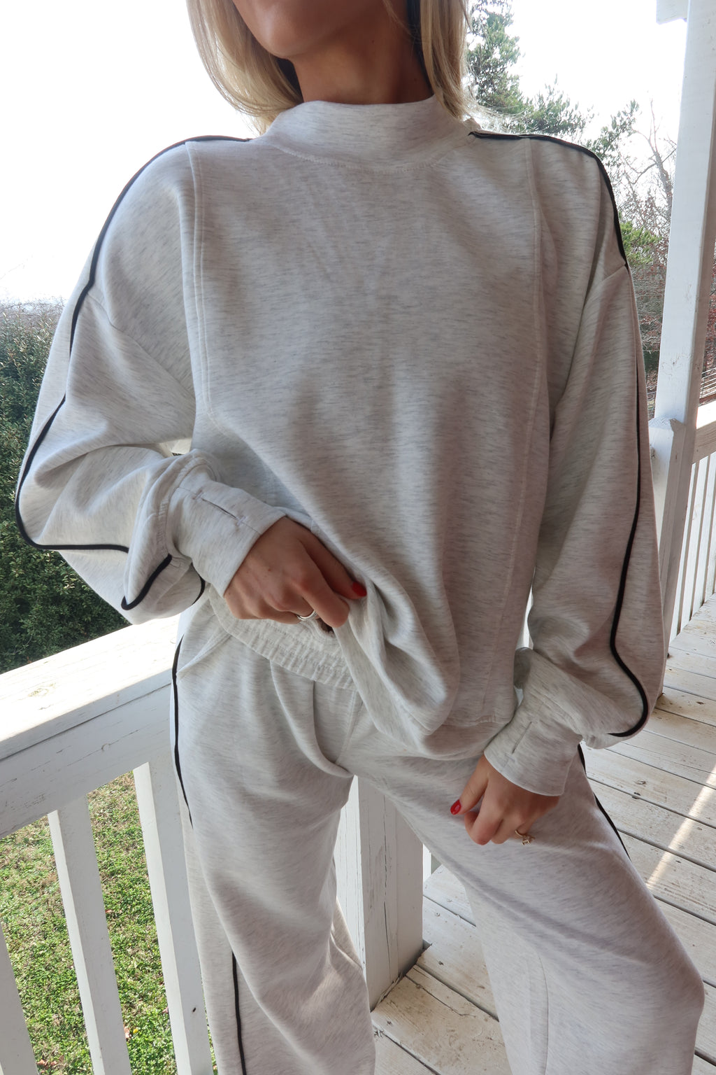 Morning Fog Mock neck