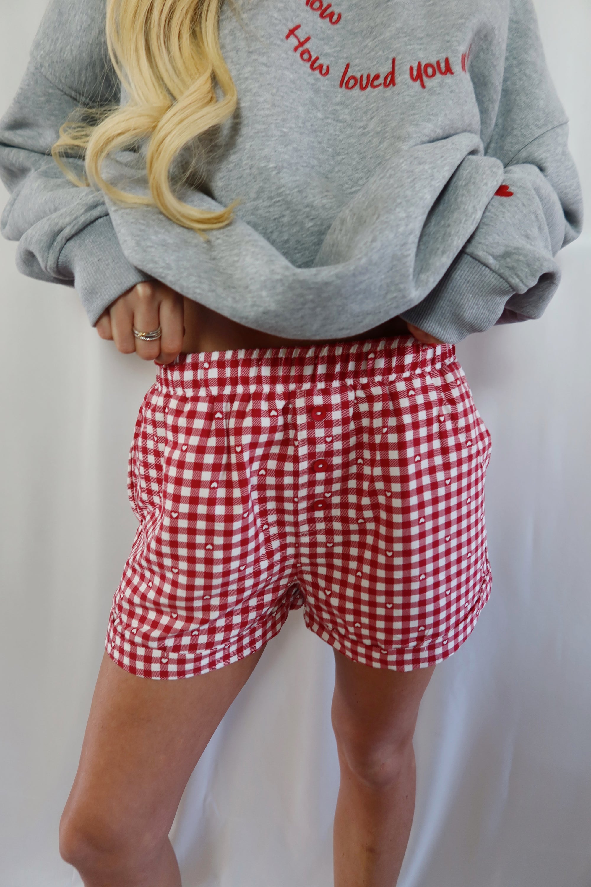 Heart & Gingham Boxer Shorts