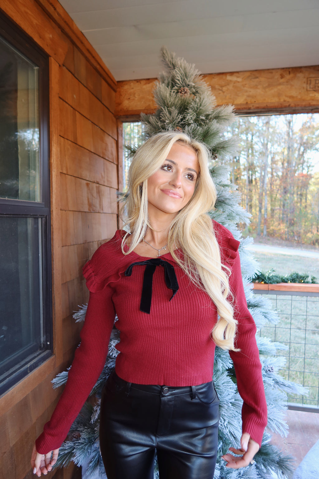 LAST ONE* The Scarlet Bow Knit