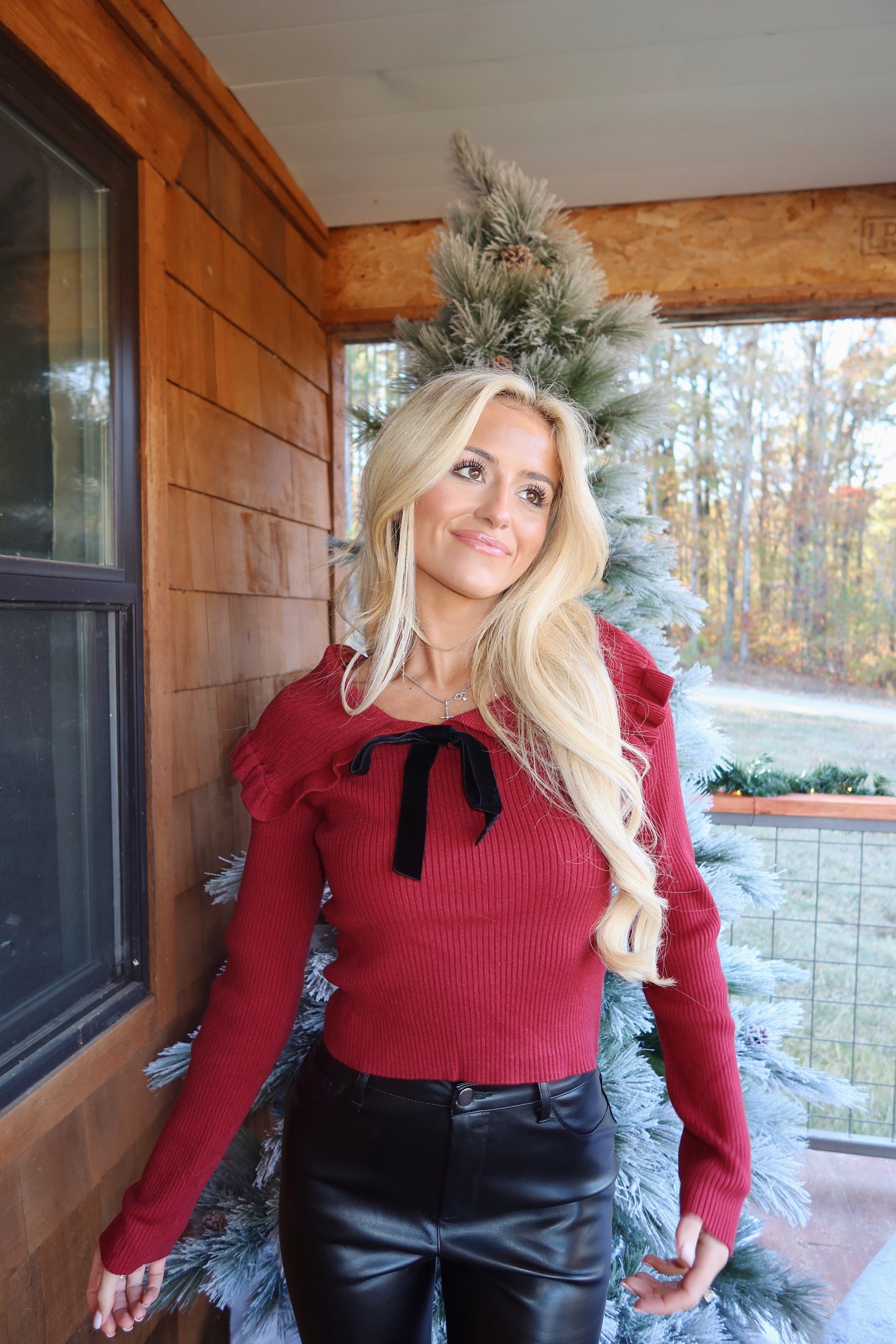 LAST ONE* The Scarlet Bow Knit
