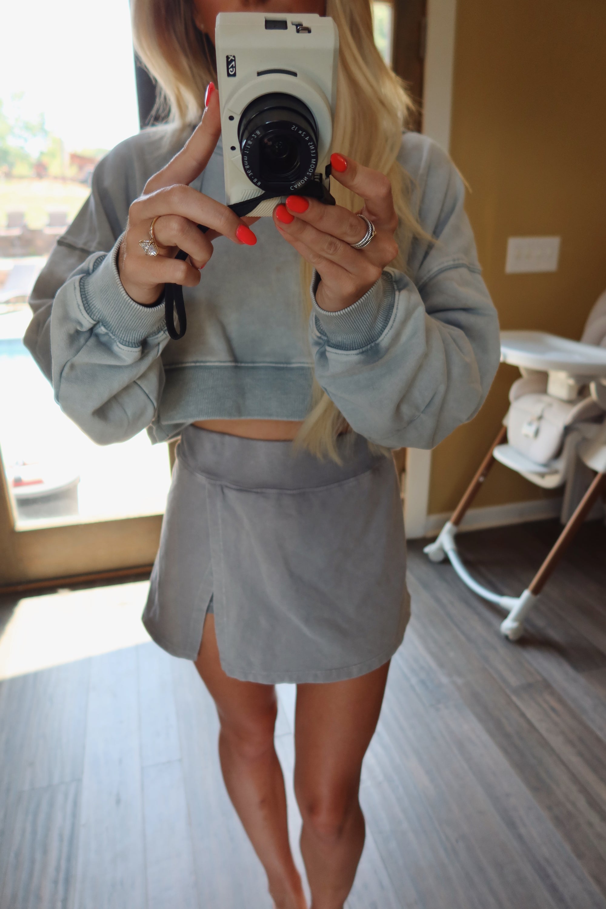 Mineral Wash Pullover Set (Grey)