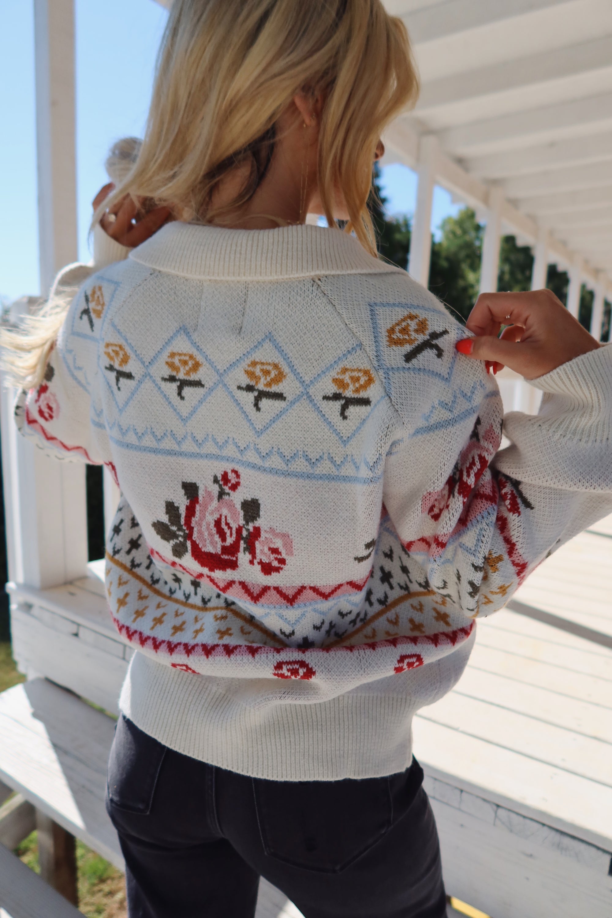Floral Button Up Cardigan