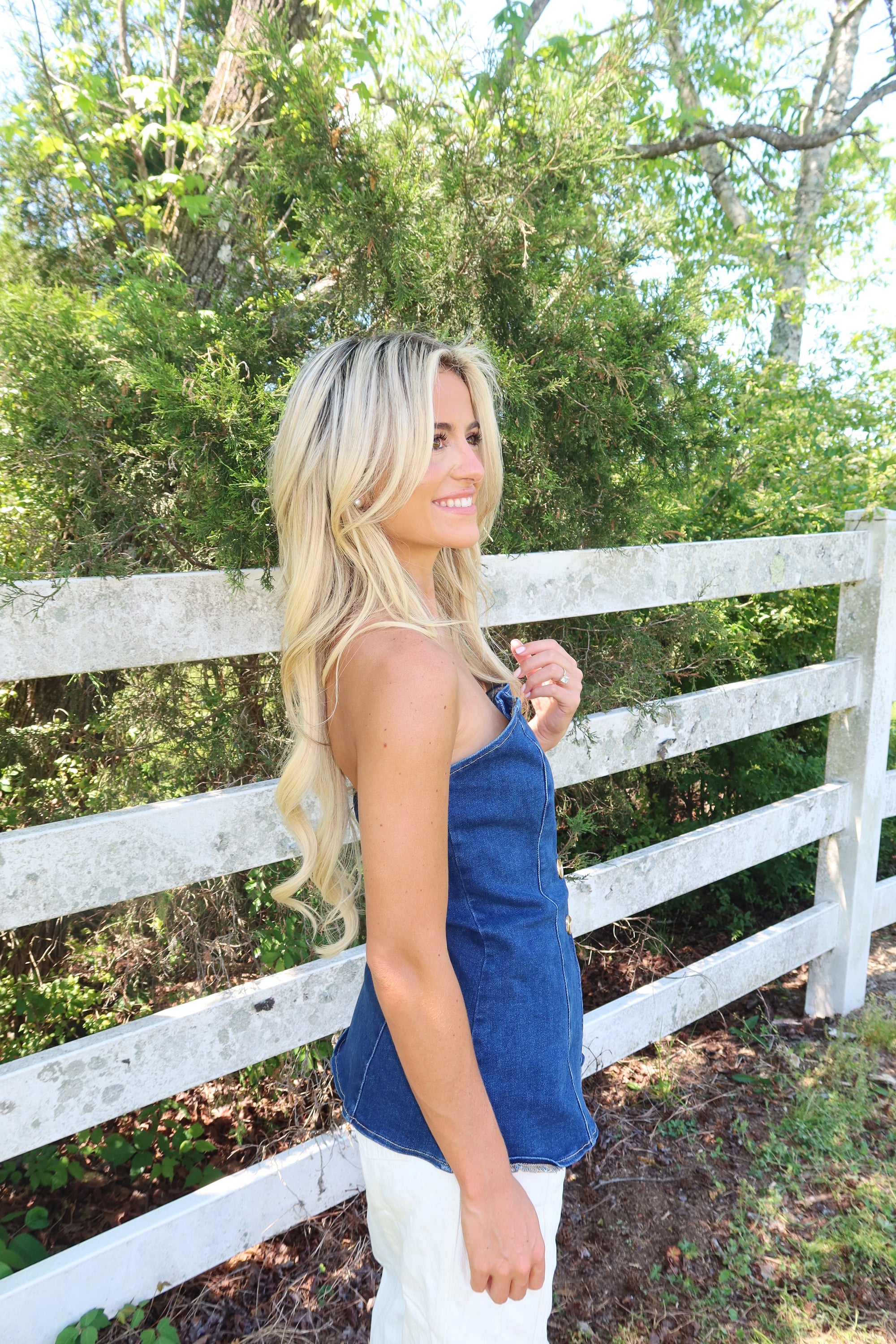 Kassidy Strapless Peplum Top