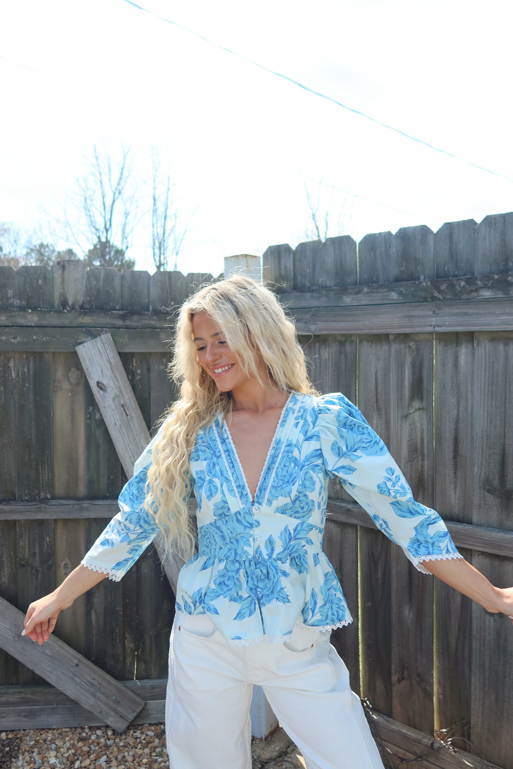 Ana Floral Puff Sleeve Blouse