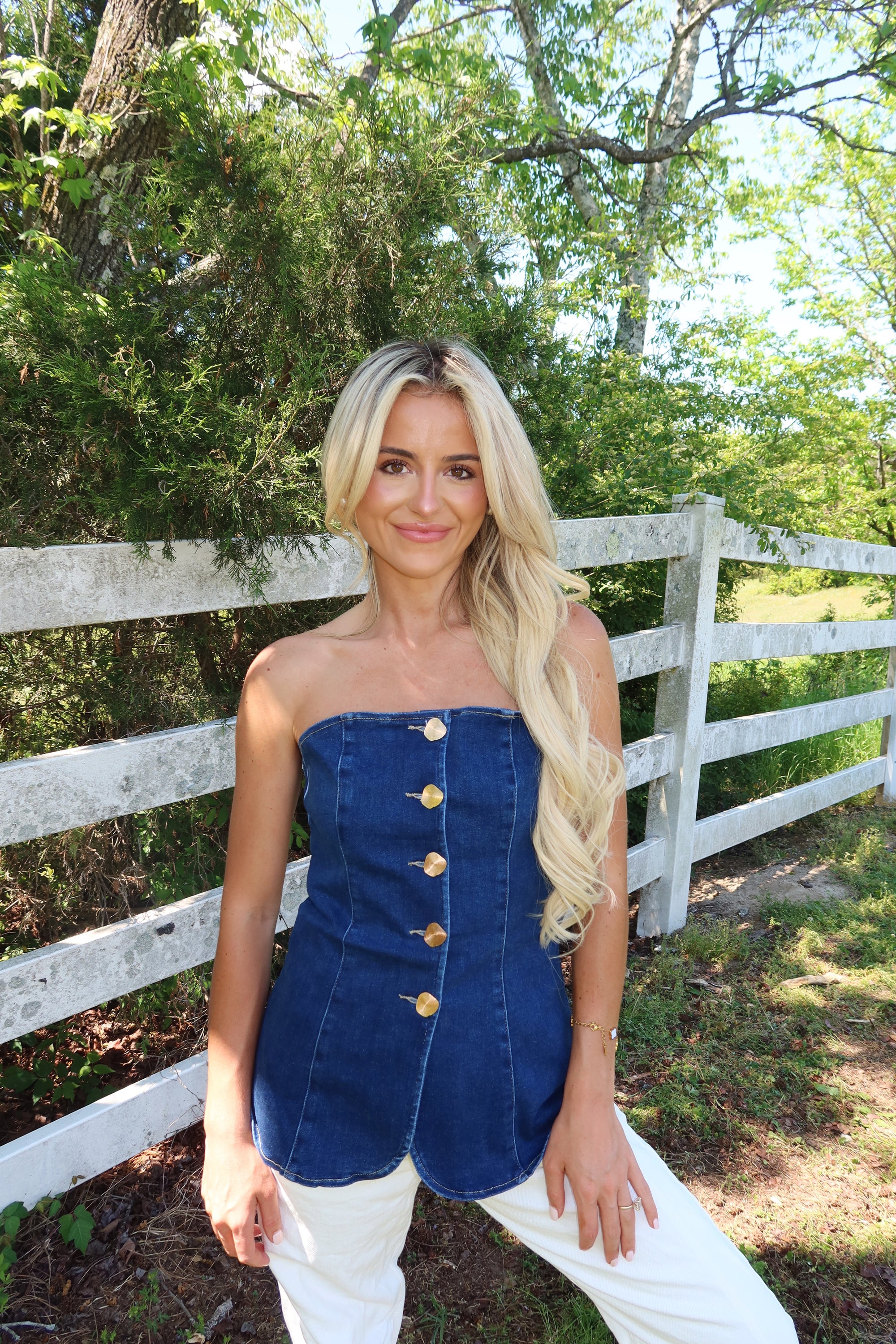 Kassidy Strapless Peplum Top