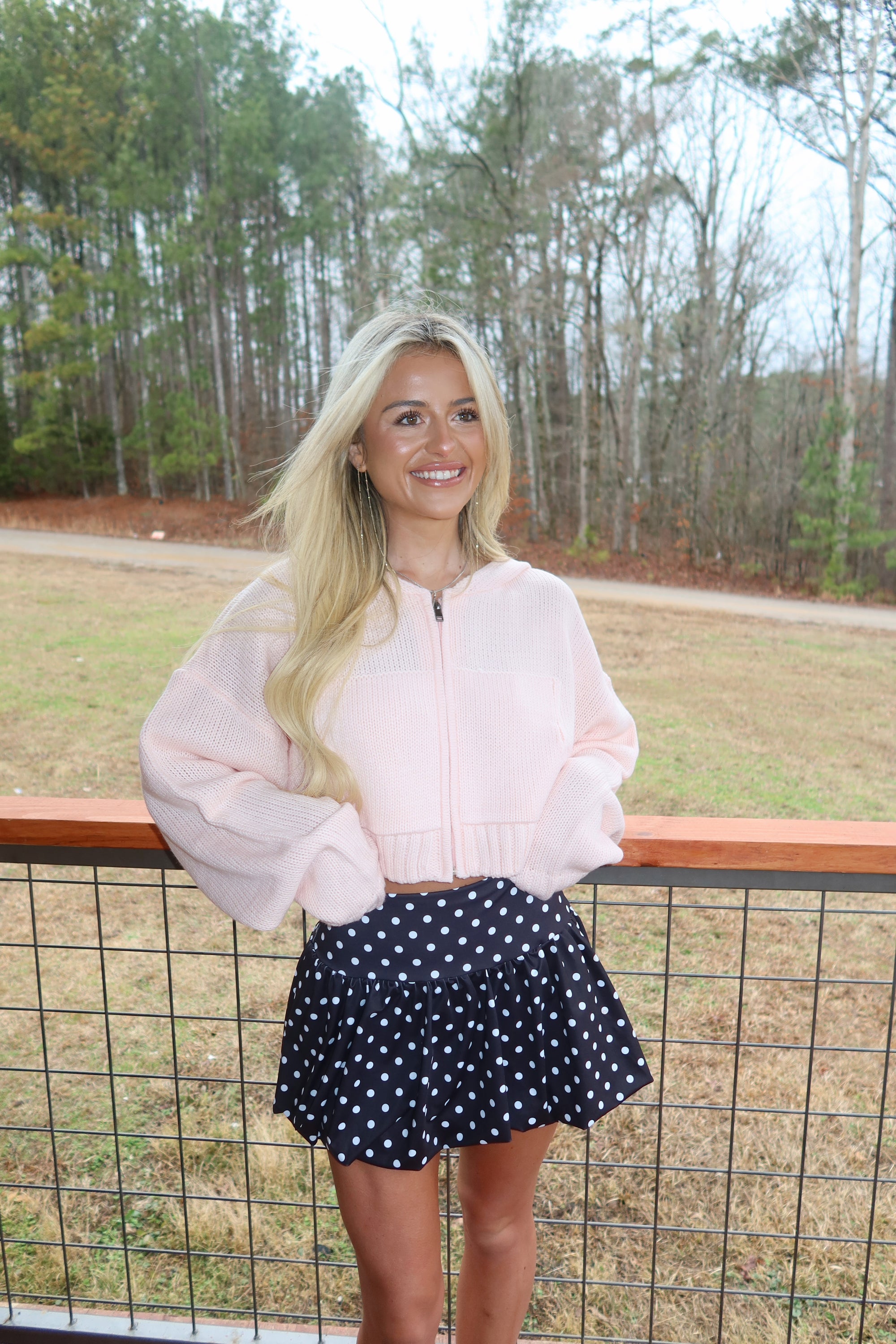 Polka Dot Bubble Skort