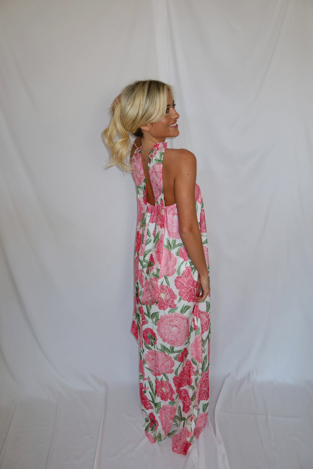 In Bloom Floral Maxi Scarf Dress