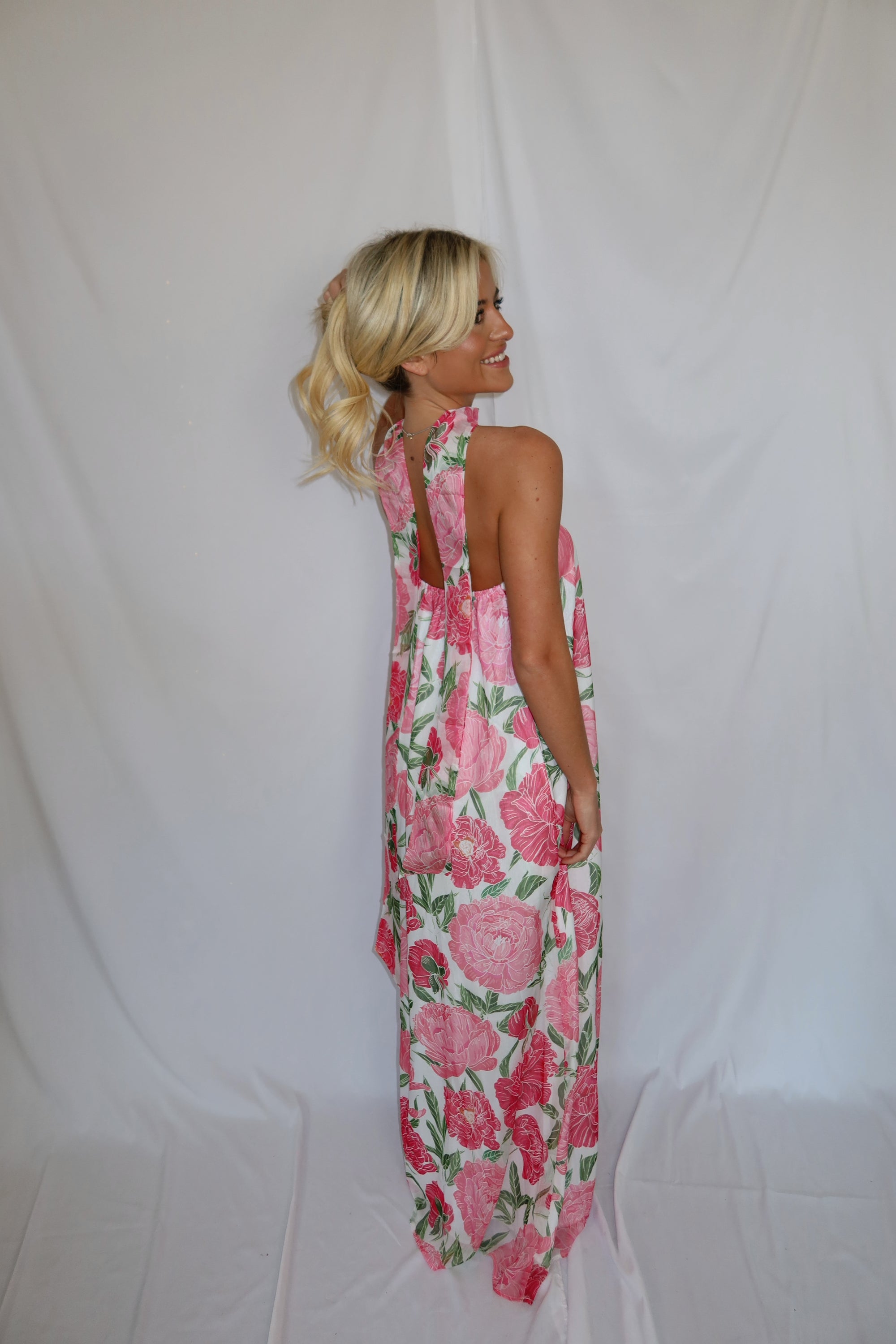 In Bloom Floral Maxi Scarf Dress