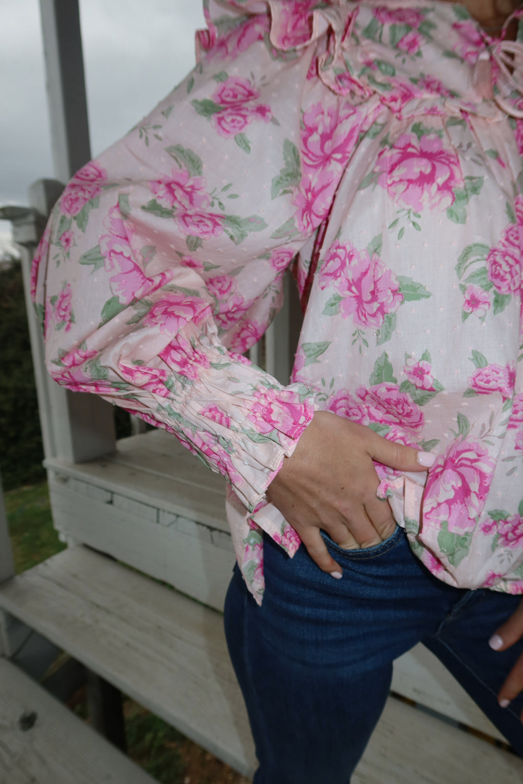 Alivia Floral Ruffle Blouse