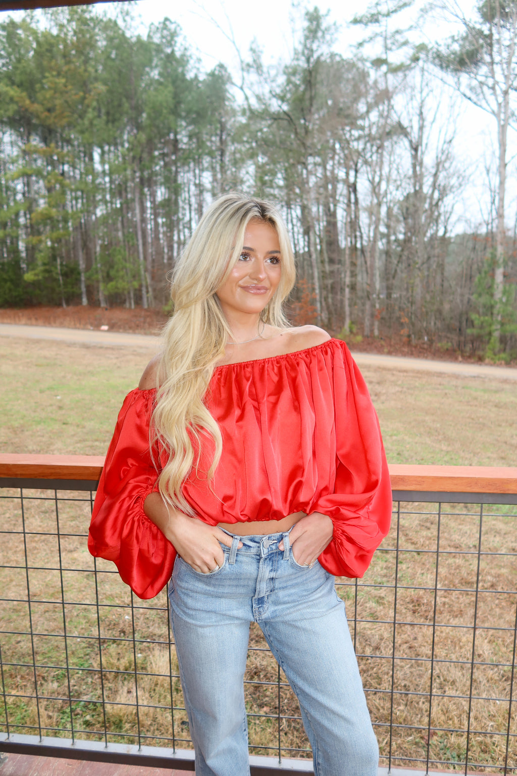 Sienna Blouse (orange-red)
