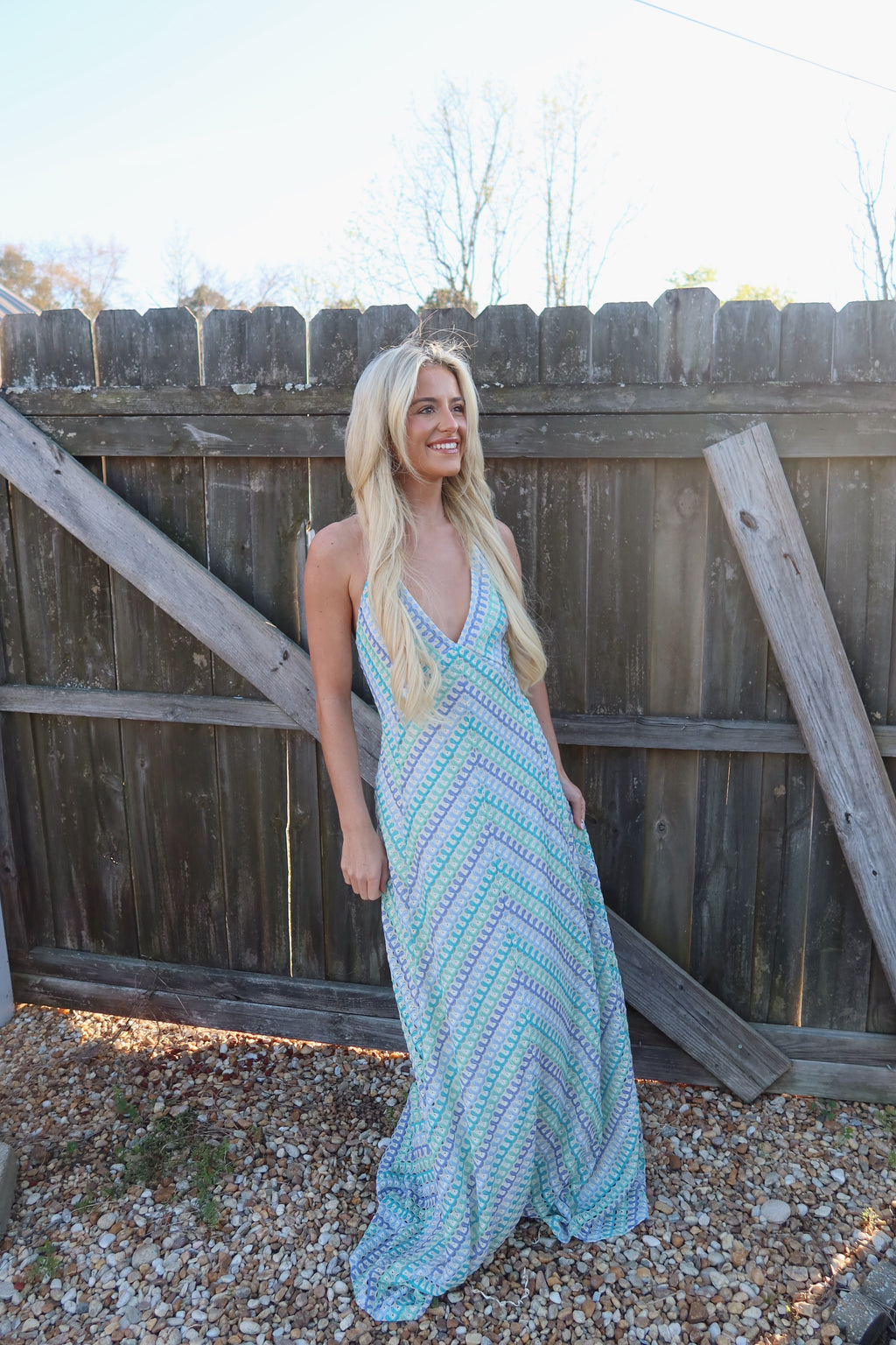 The Santorini Nights Maxi Dress