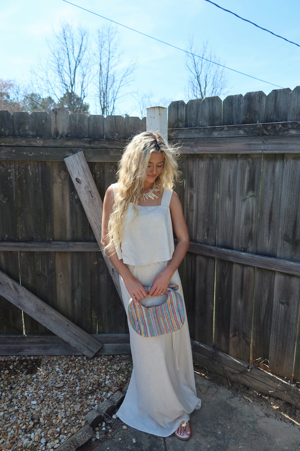 Capri Linen Skirt Set