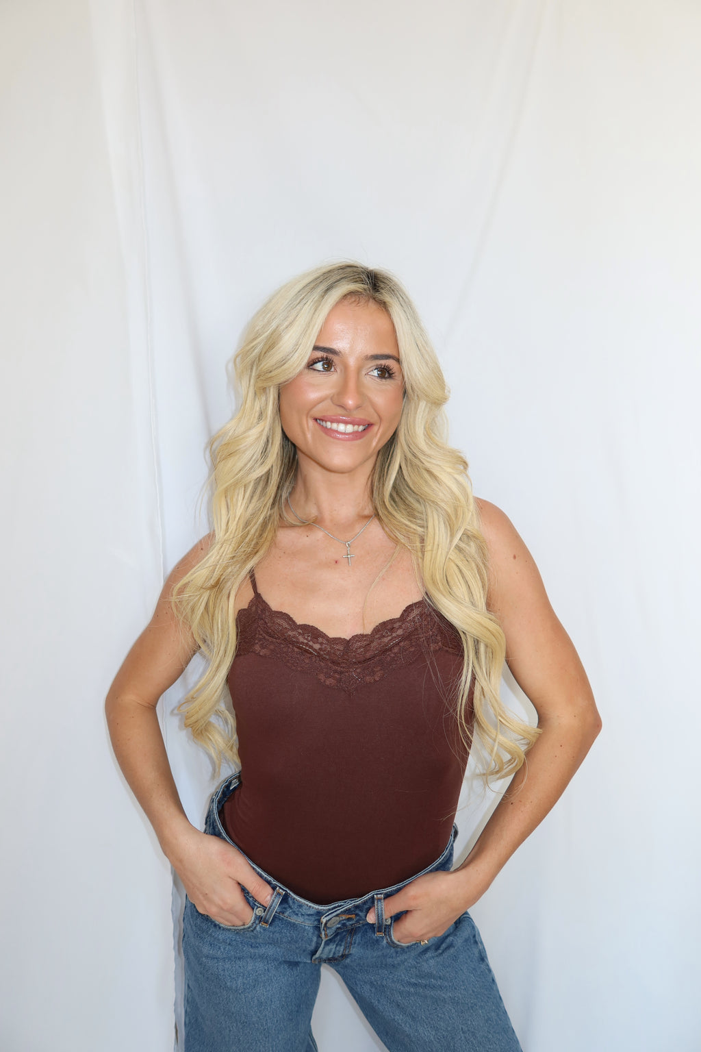 Mira Lace Bodysuit (Brown)