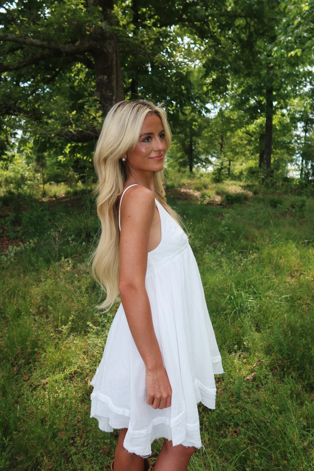 Lumi Embroidered Baby Doll Dress