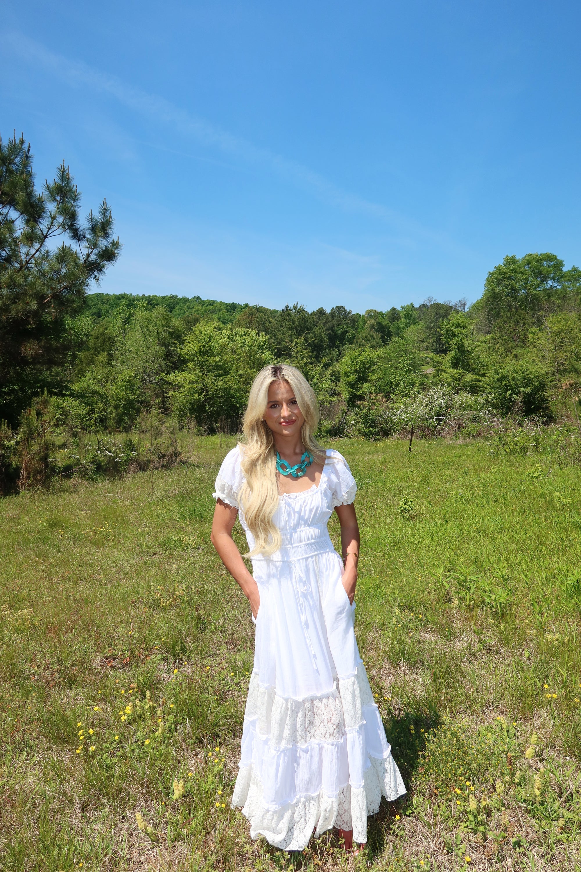 Southern Lace Tiered Maxi Dress