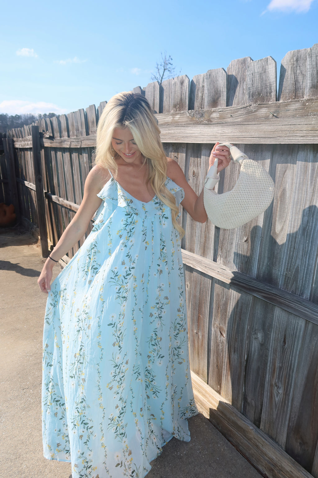 Celestine Ruffle Floral Maxi Dress