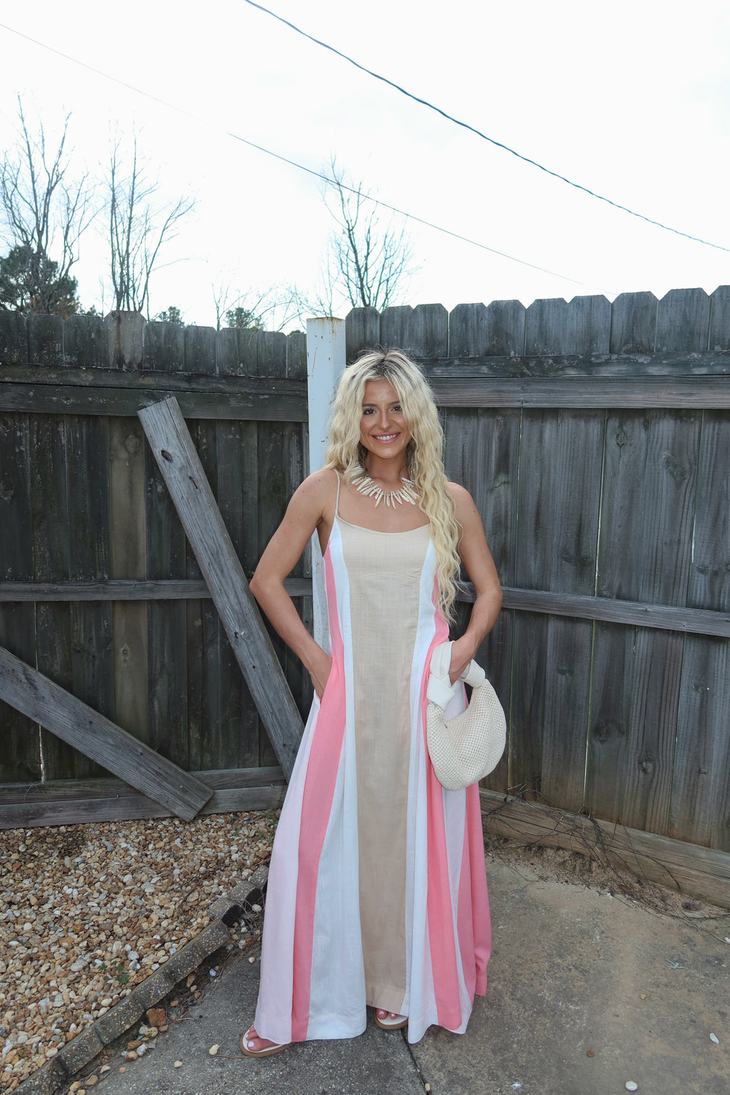 Seabreeze Color block Maxi Dress