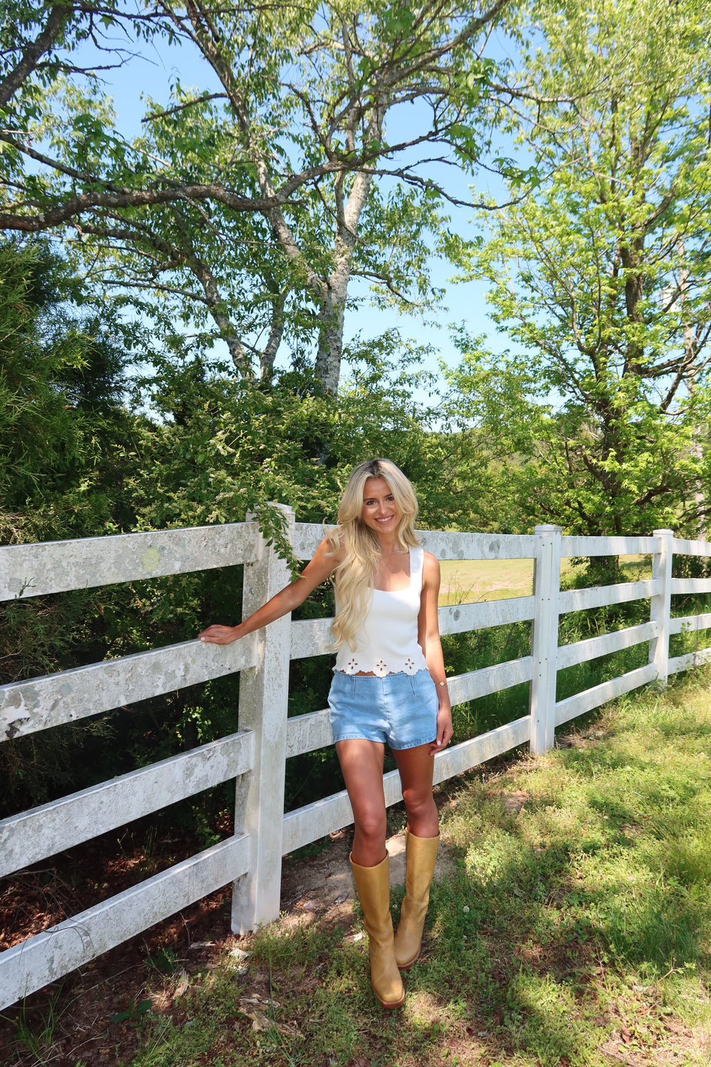 Low Waisted Denim Mini Shorts