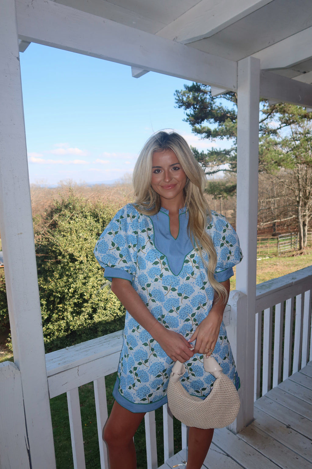 Nantucket Puff Sleeve Mini Dress