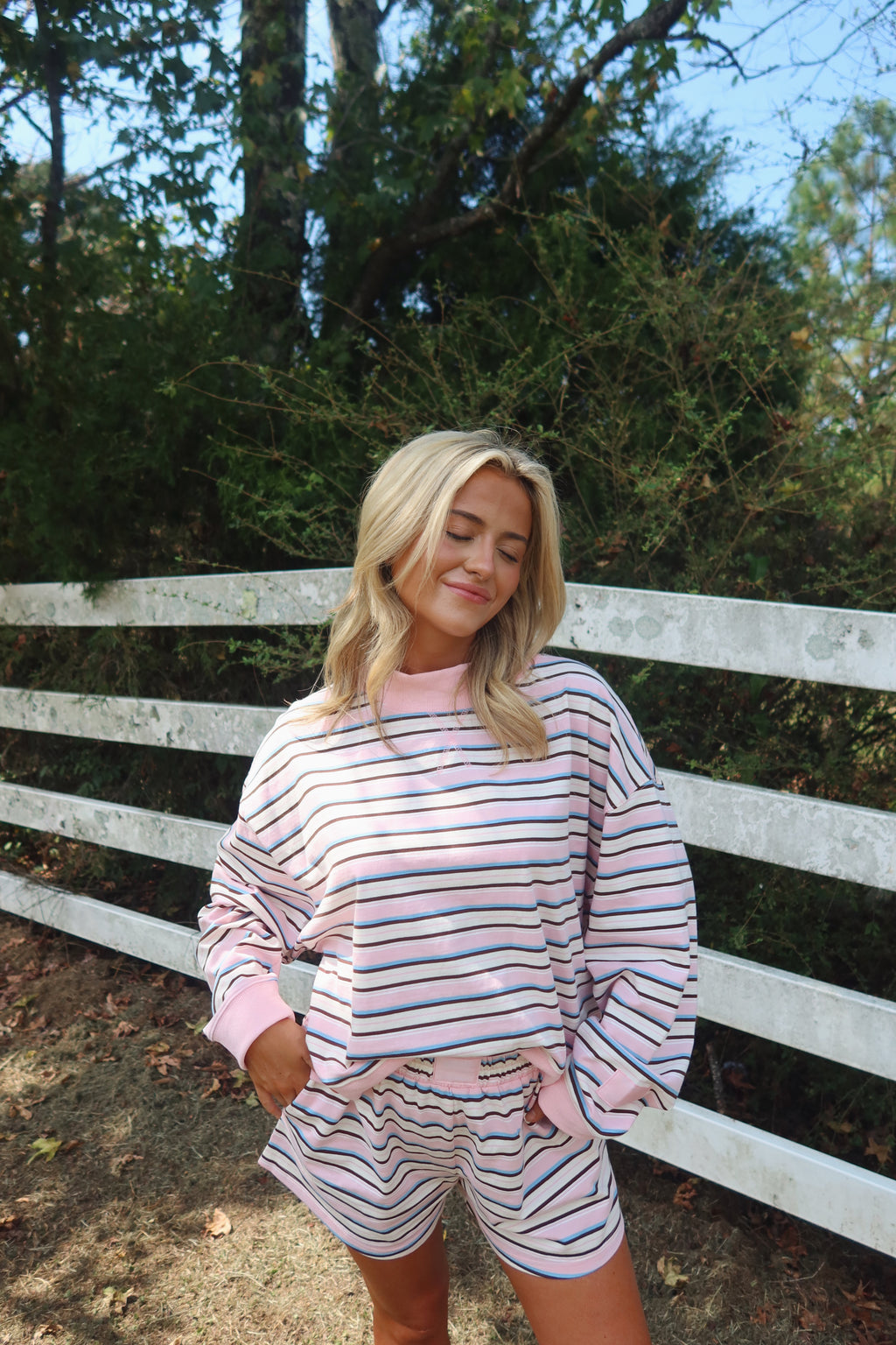 The Poppy Striped Shorts Set