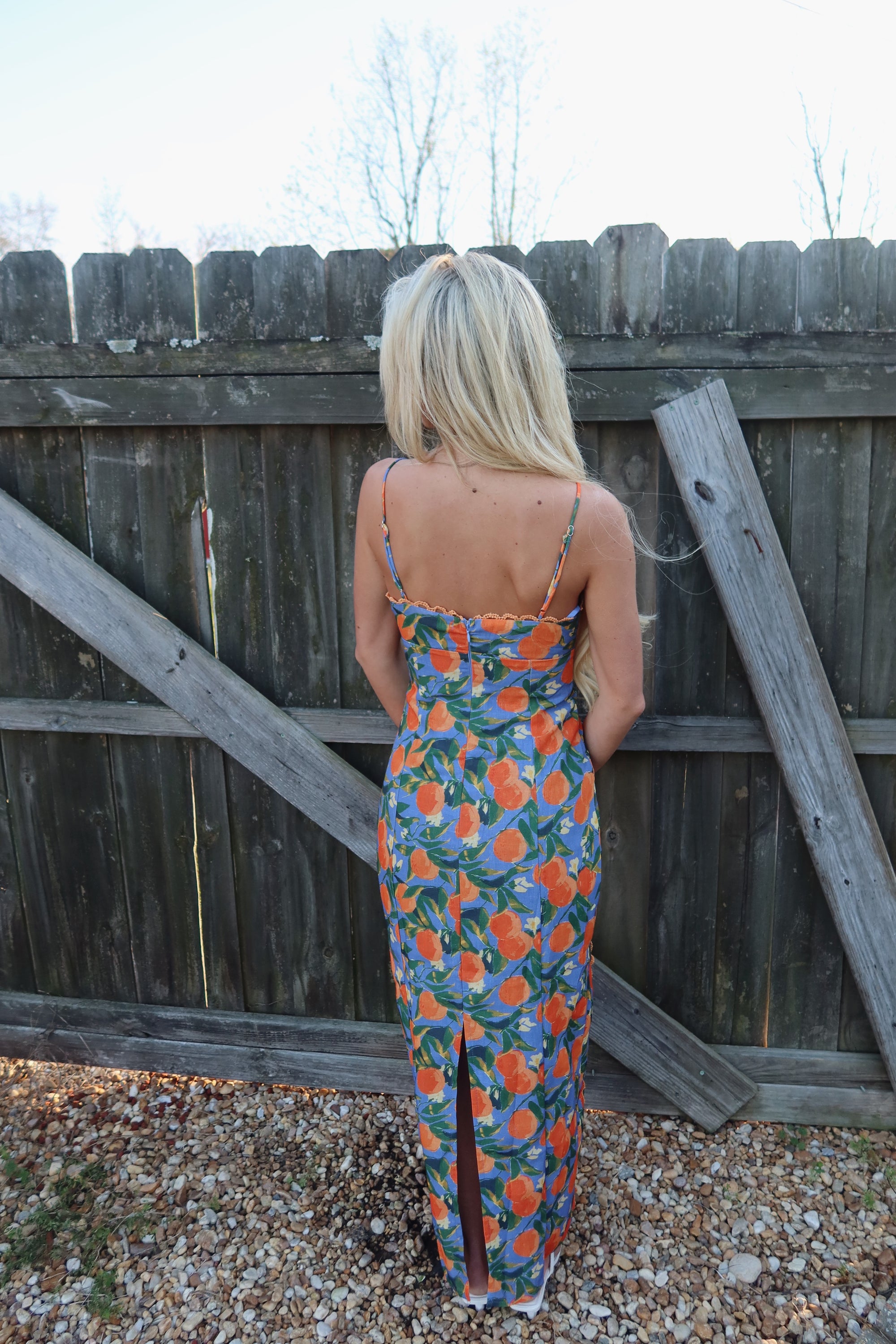 The Orange Grove Midi Dress