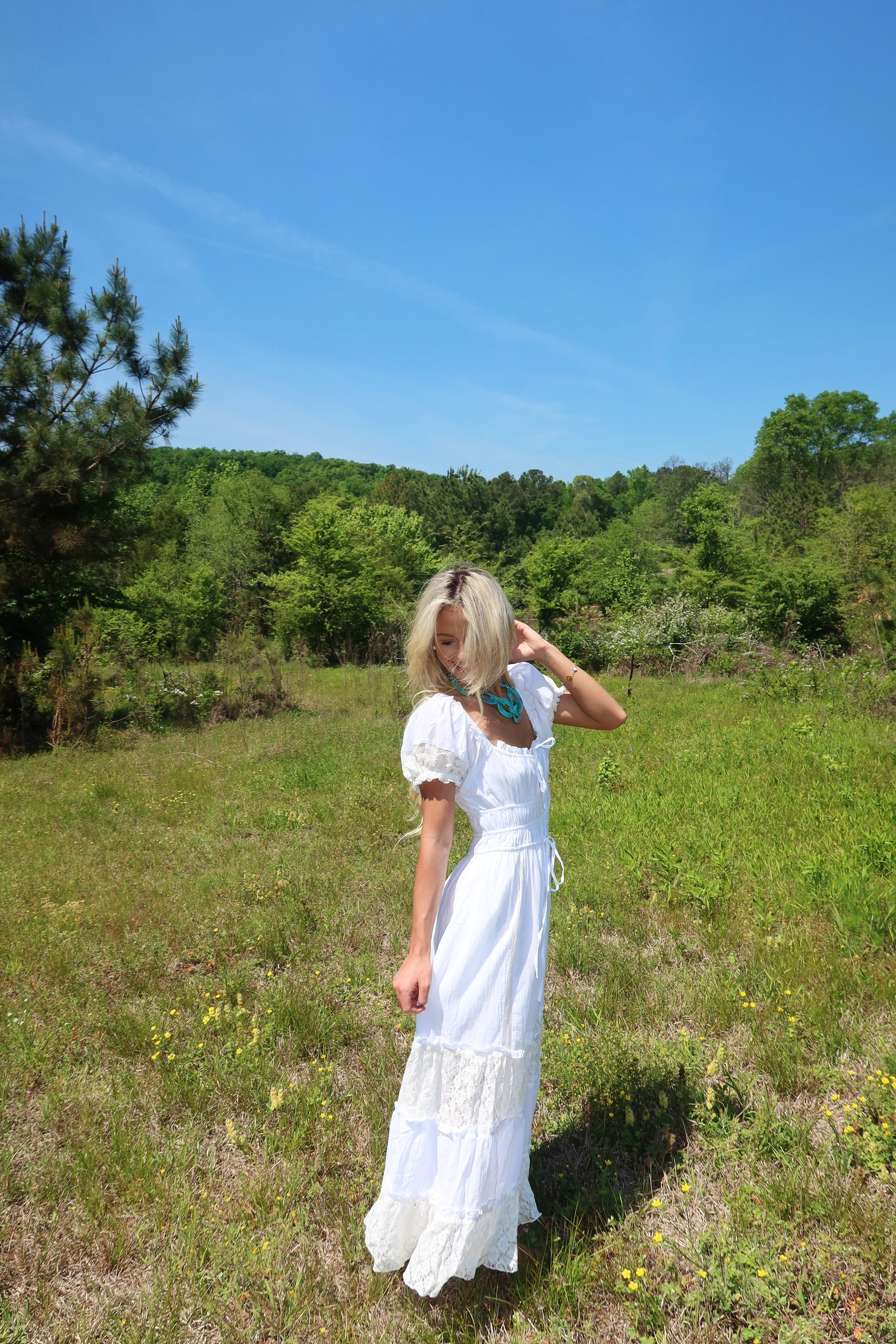 Southern Lace Tiered Maxi Dress