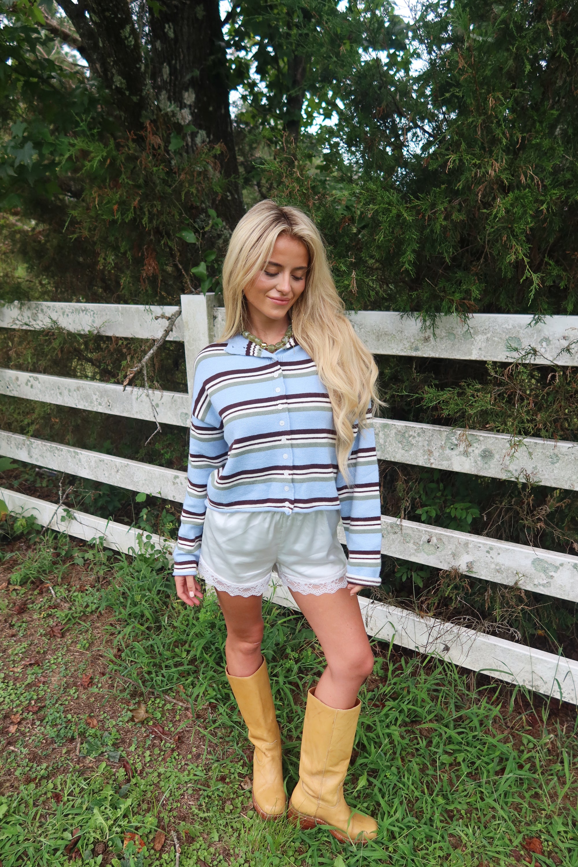 Maeve Striped Cardigan