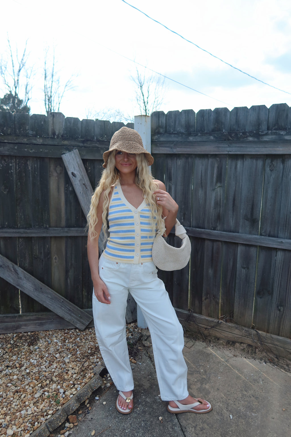 Calla Striped Halter Knit