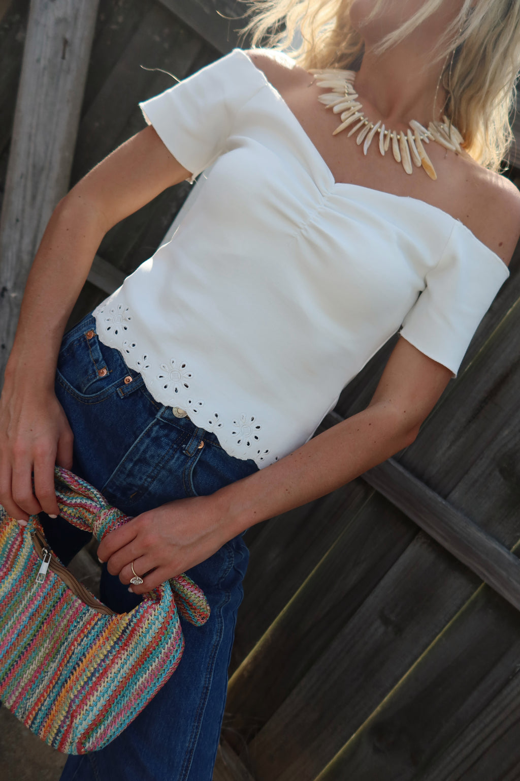 Clarence Scalloped OTS Top
