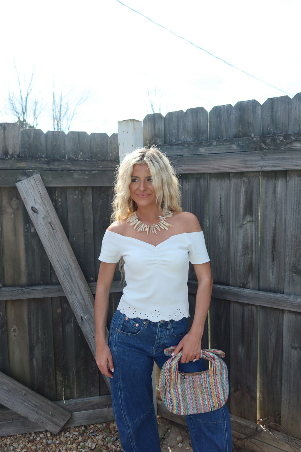 Clarence Scalloped OTS Top