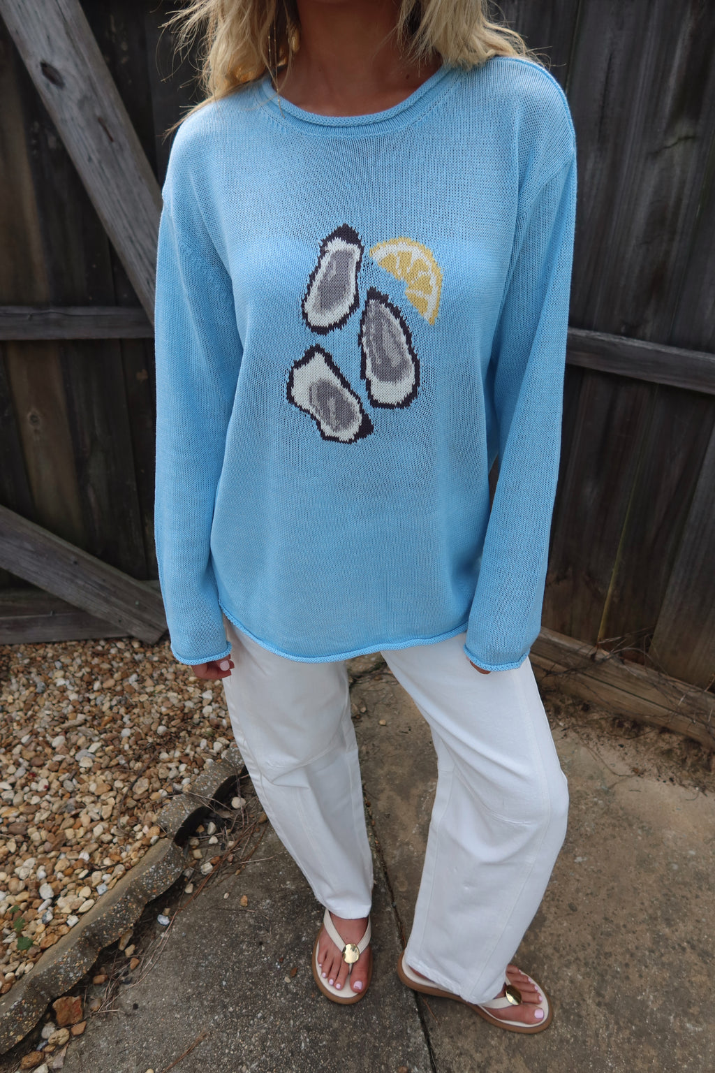Beach Knit- Oyster Blue