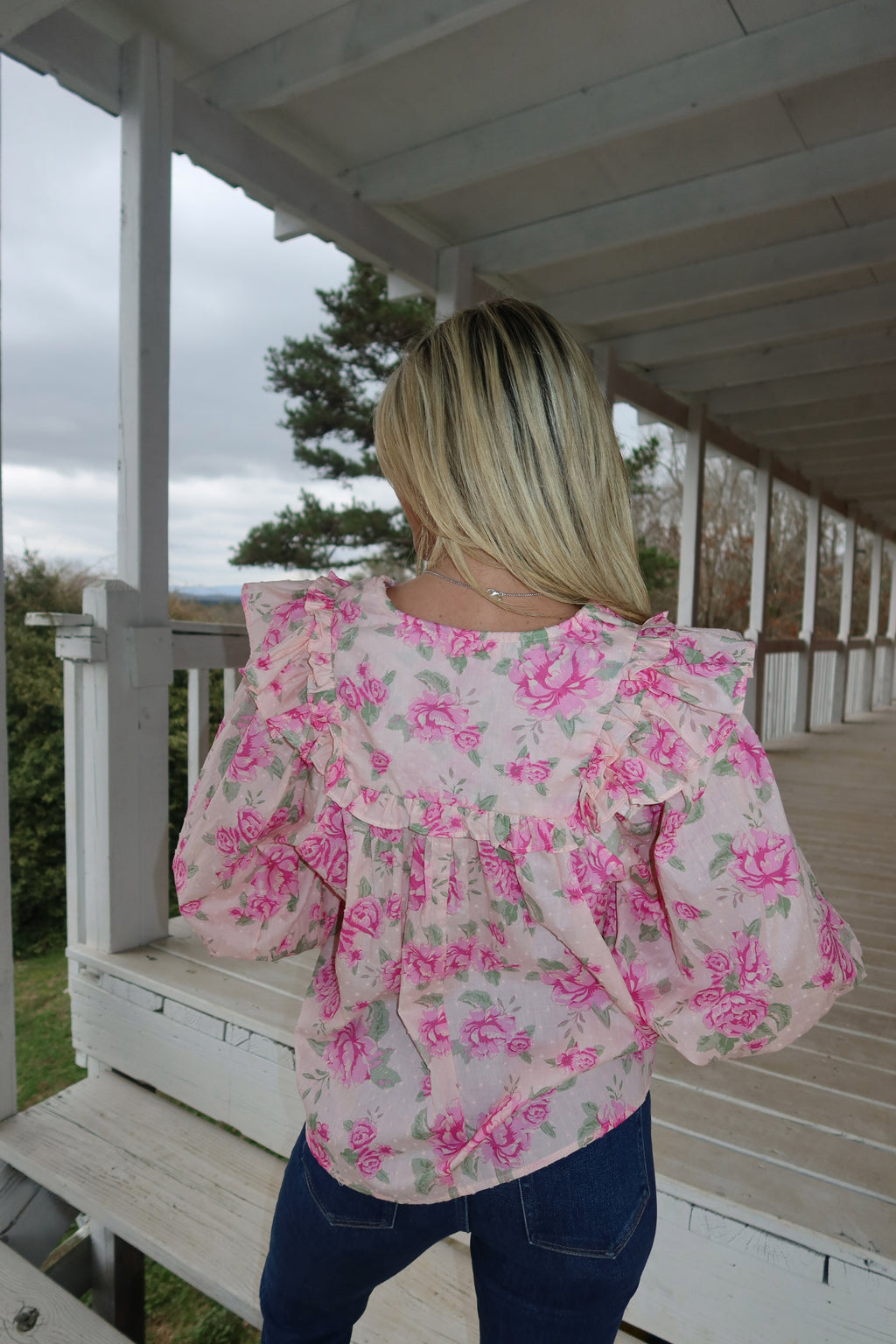 Alivia Floral Ruffle Blouse