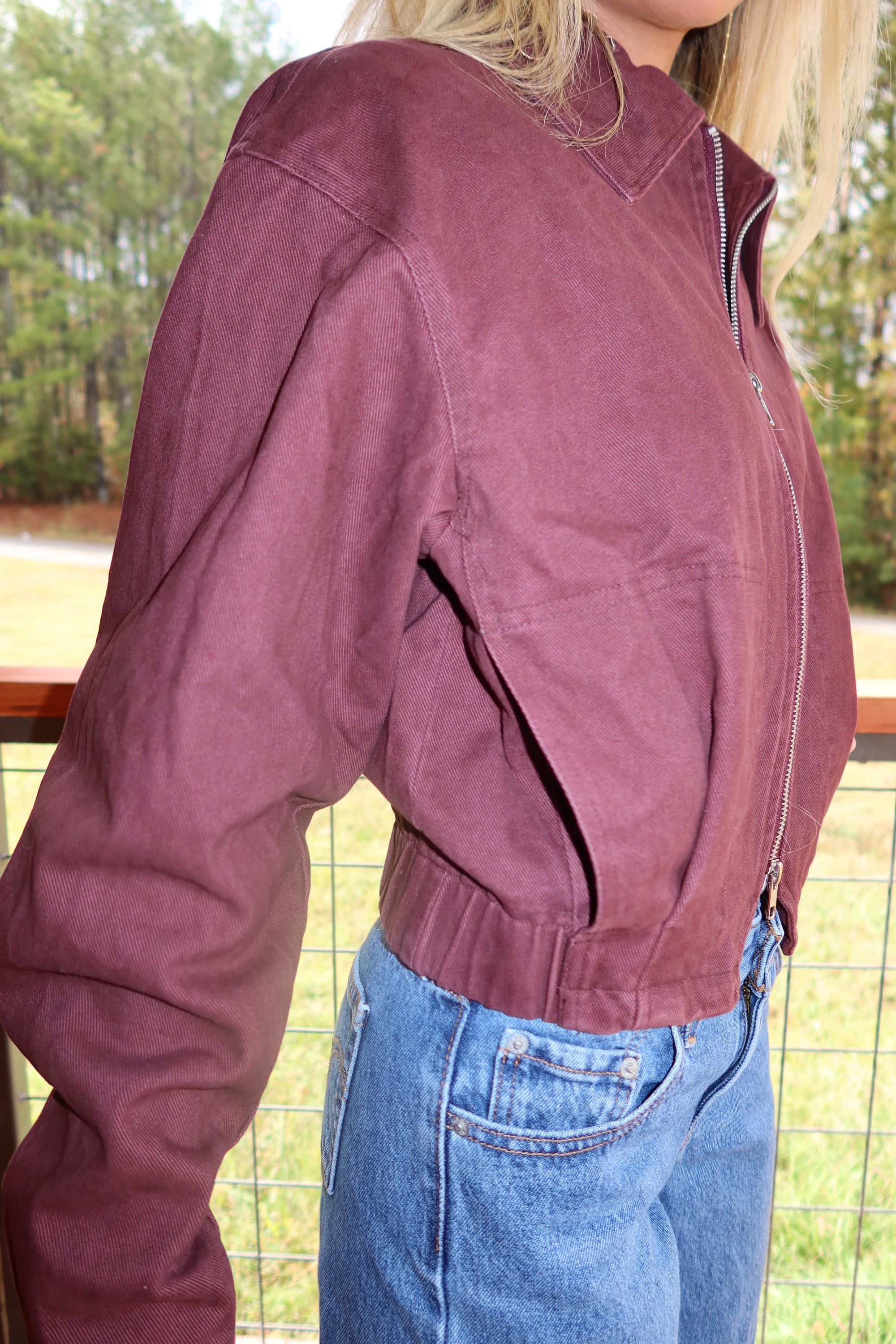 Midnight Merlot Bomber Jacket