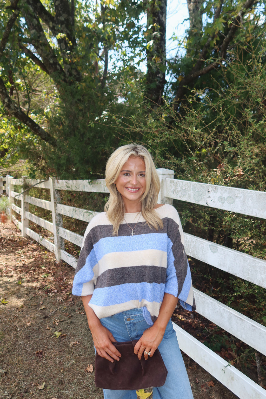 Katie Stripe Dolman Knit