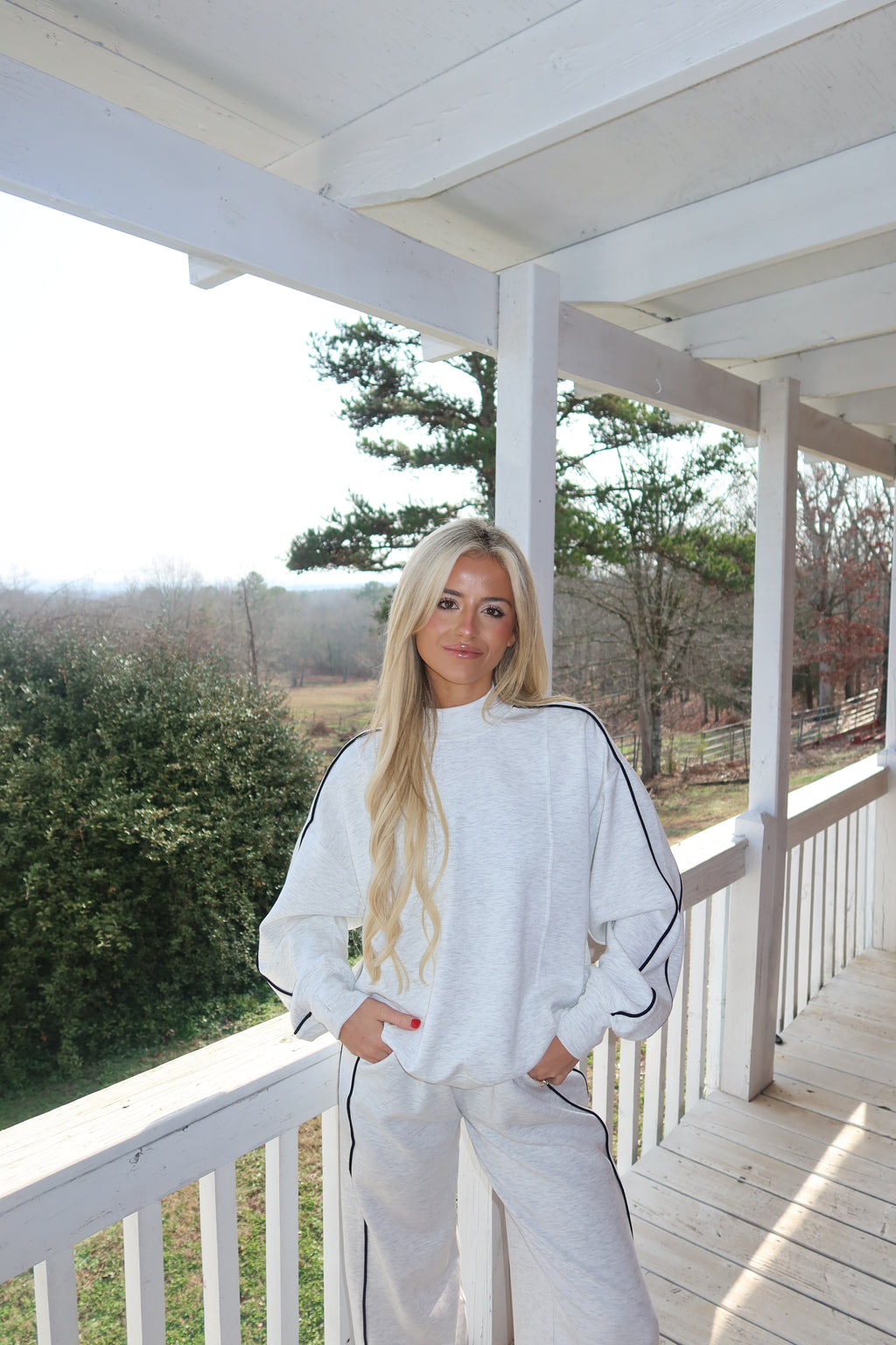 Morning Fog Mock neck