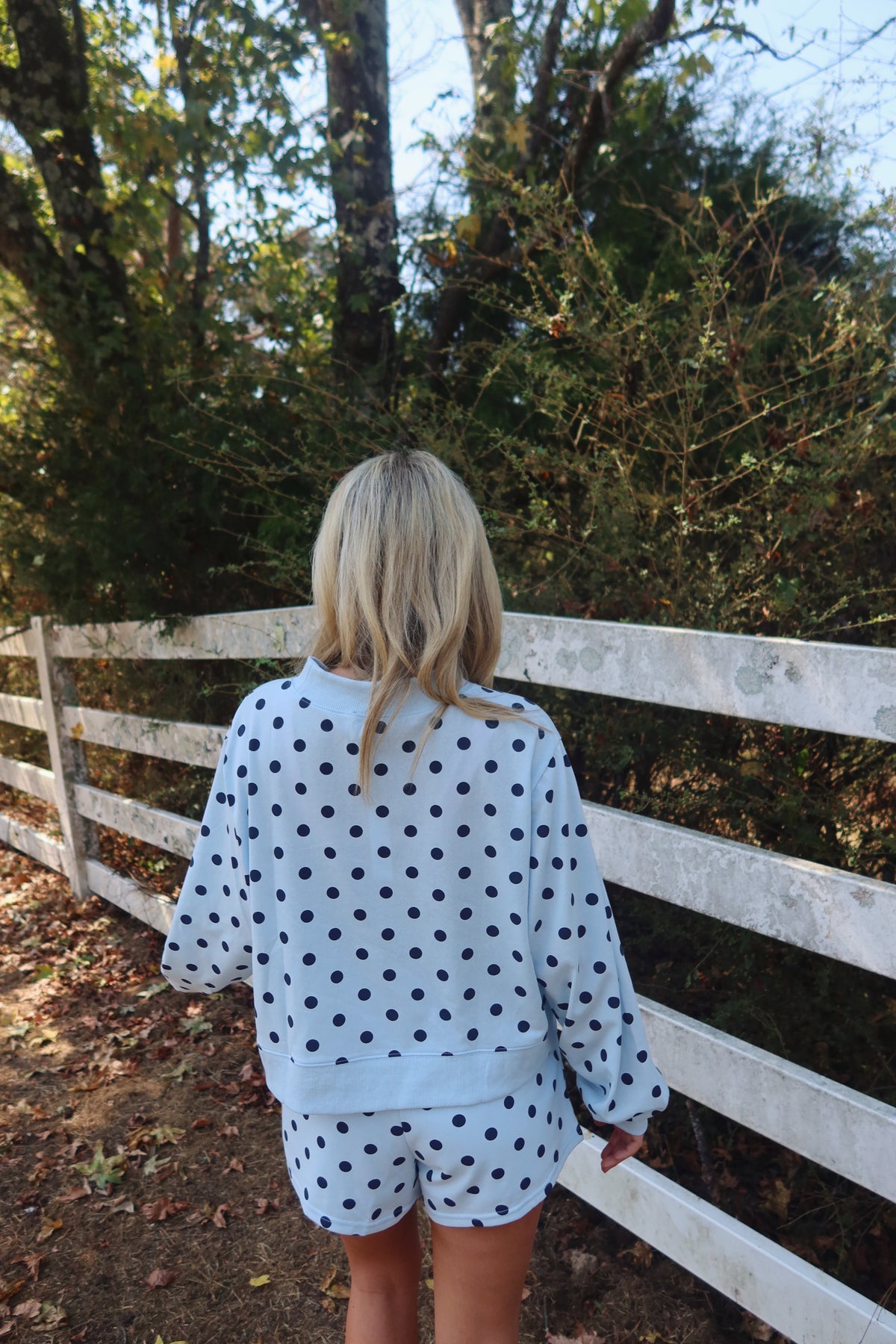 Angela Polka Dot Mockneck